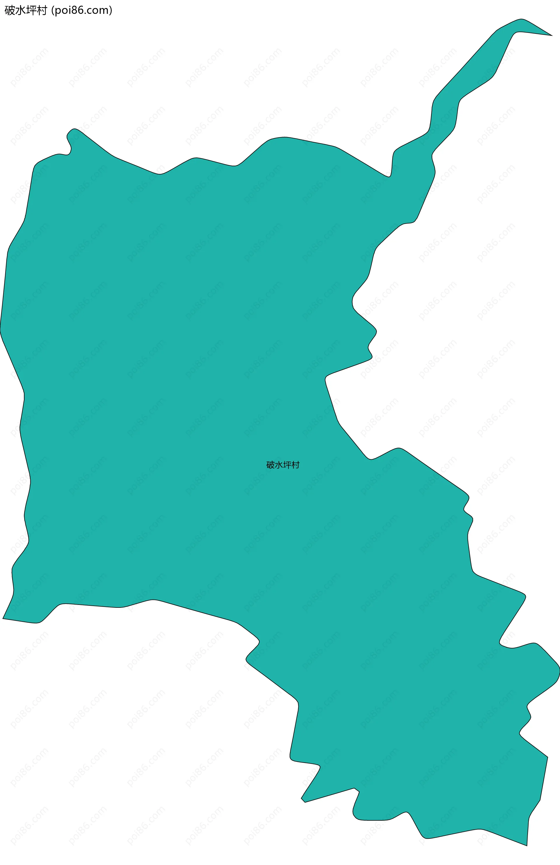 破水坪村边界地图