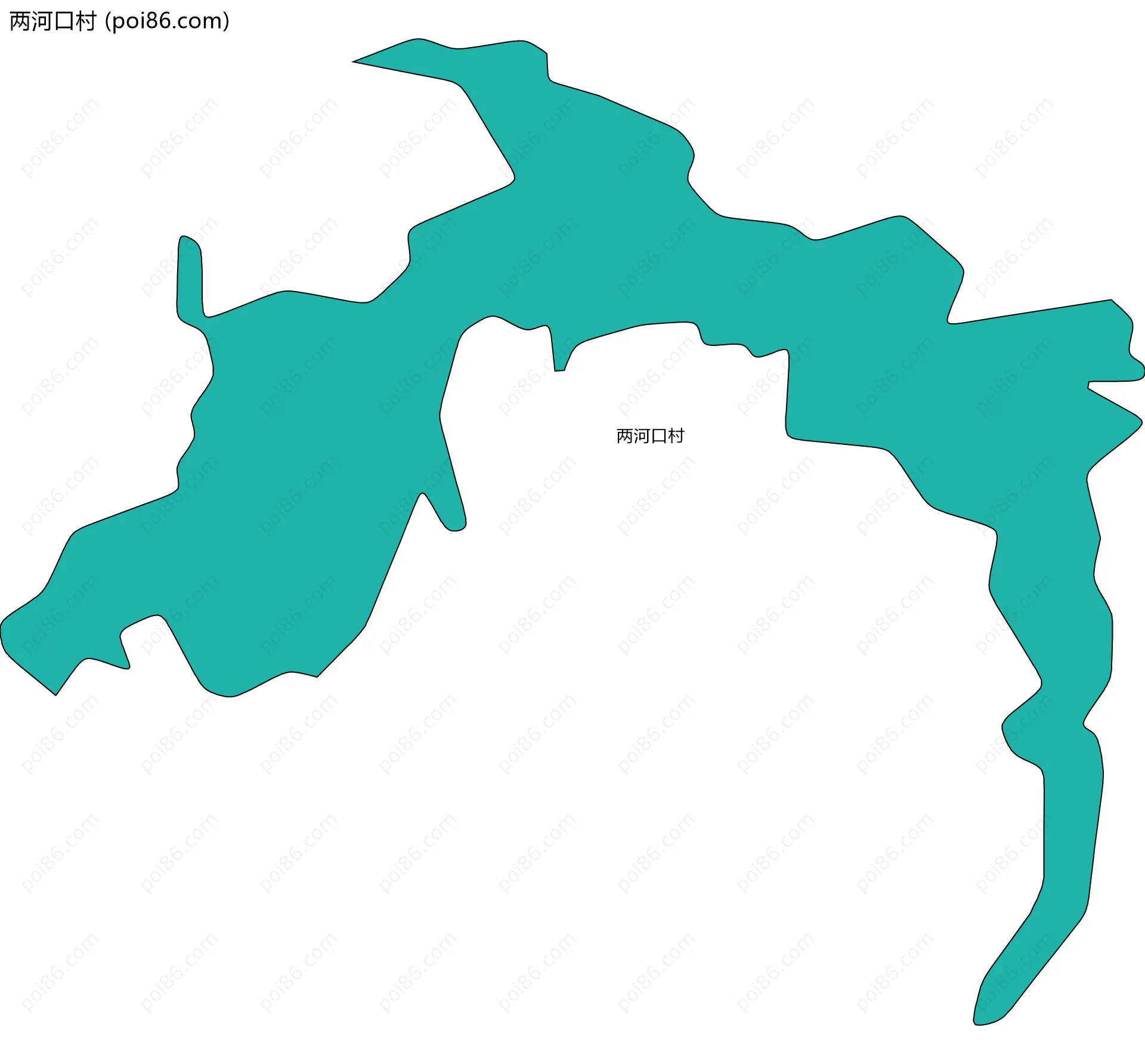两河口村边界地图