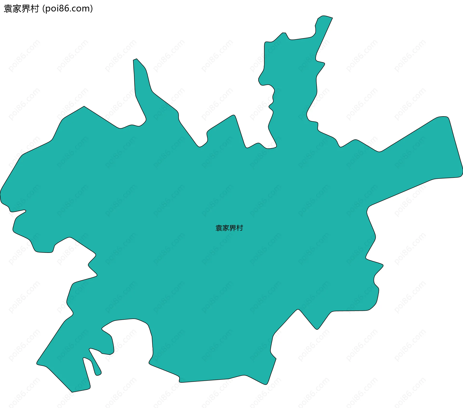 袁家界村边界地图