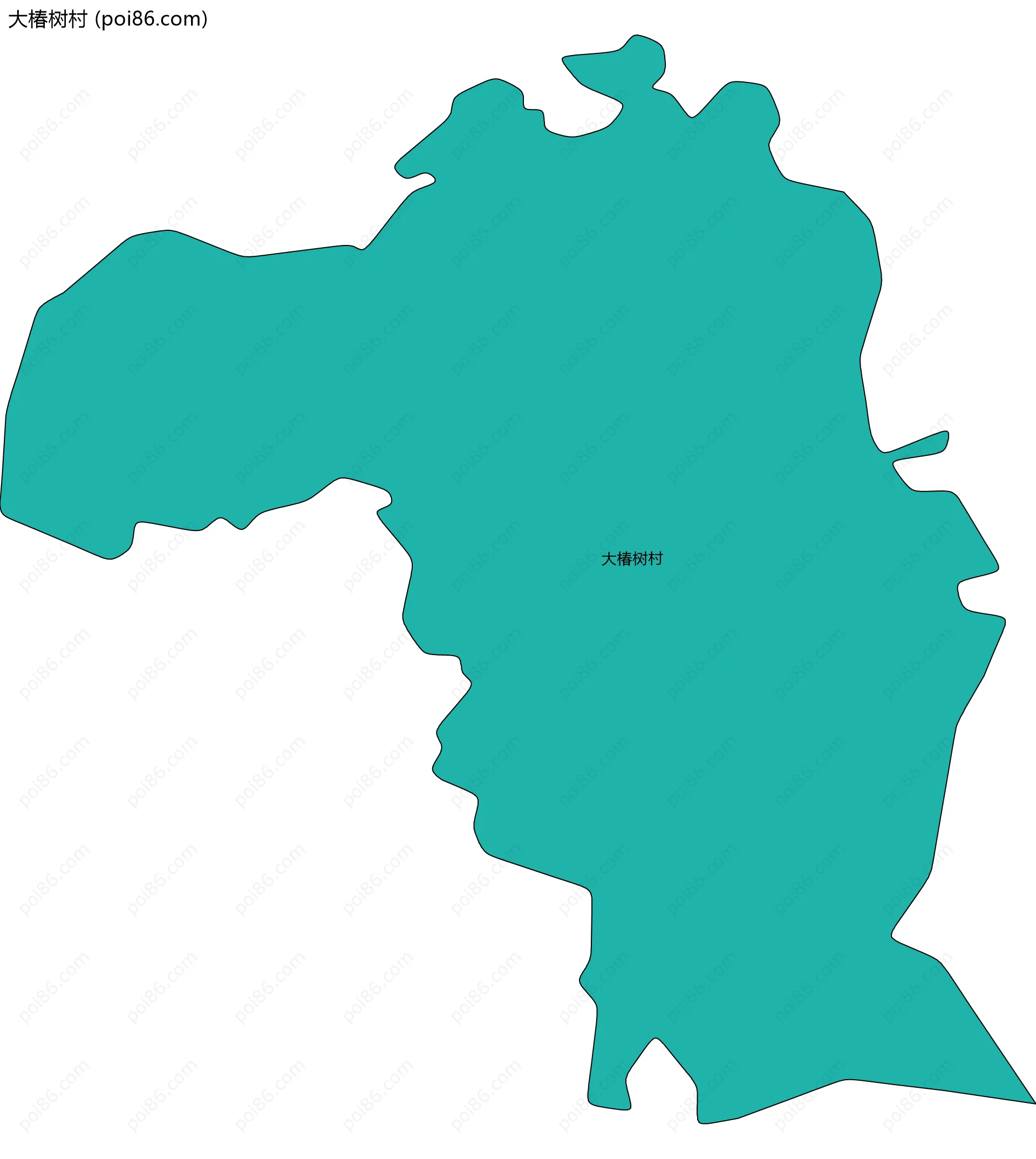 大椿树村边界地图