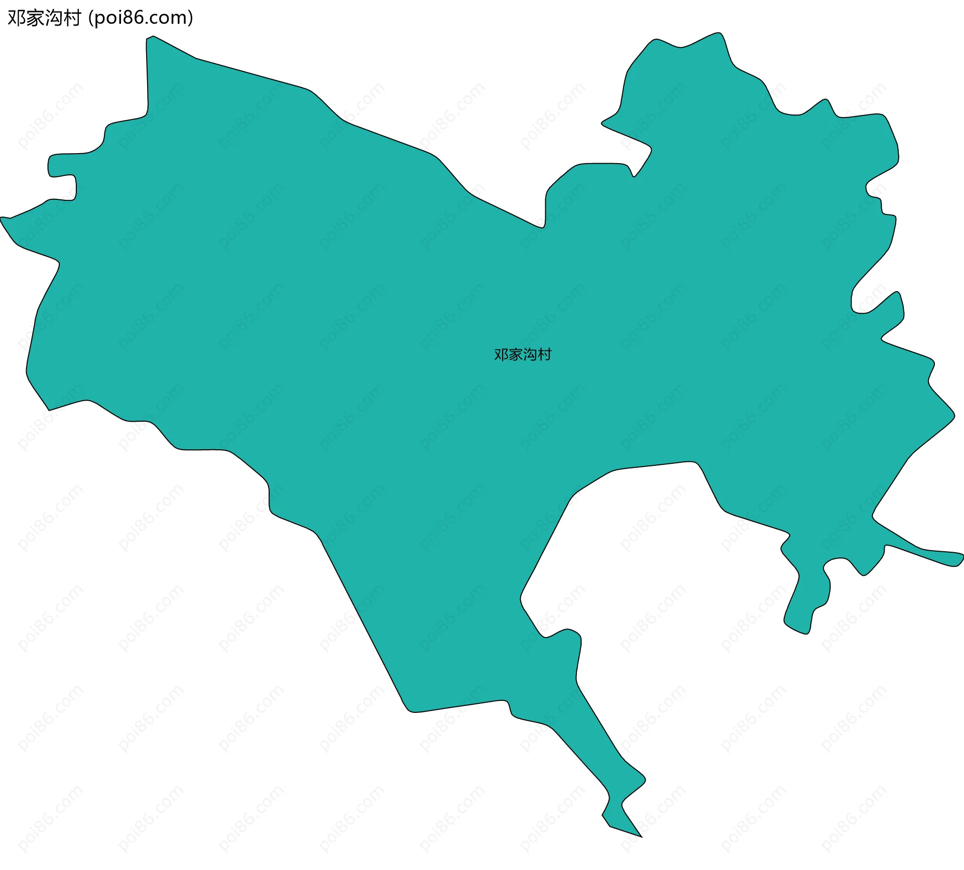 邓家沟村边界地图
