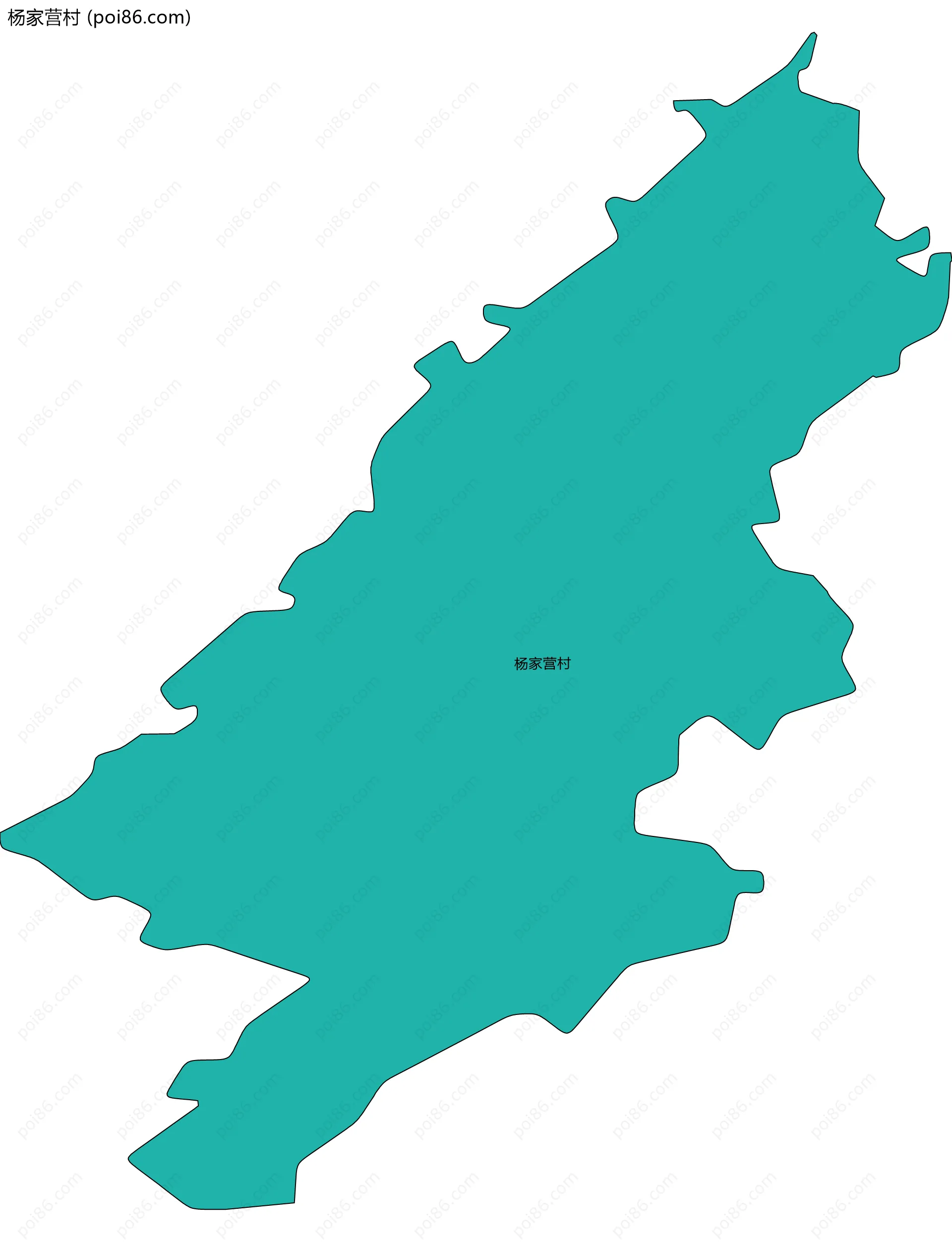 杨家营村边界地图