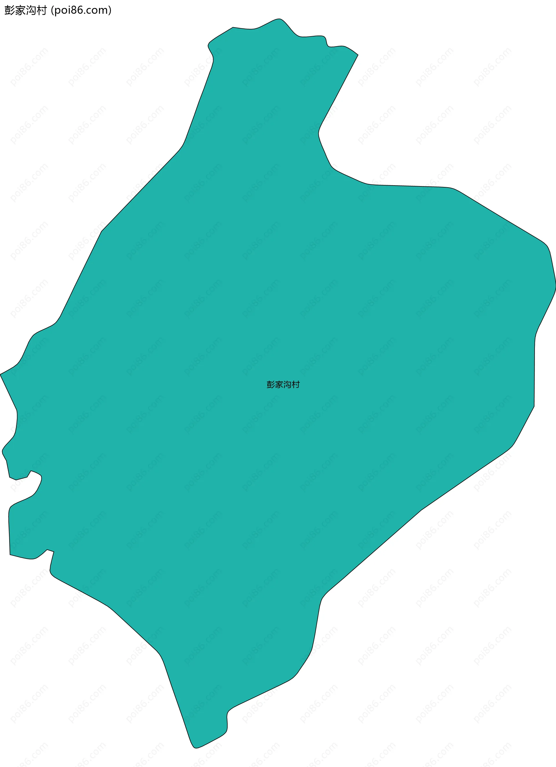 彭家沟村边界地图