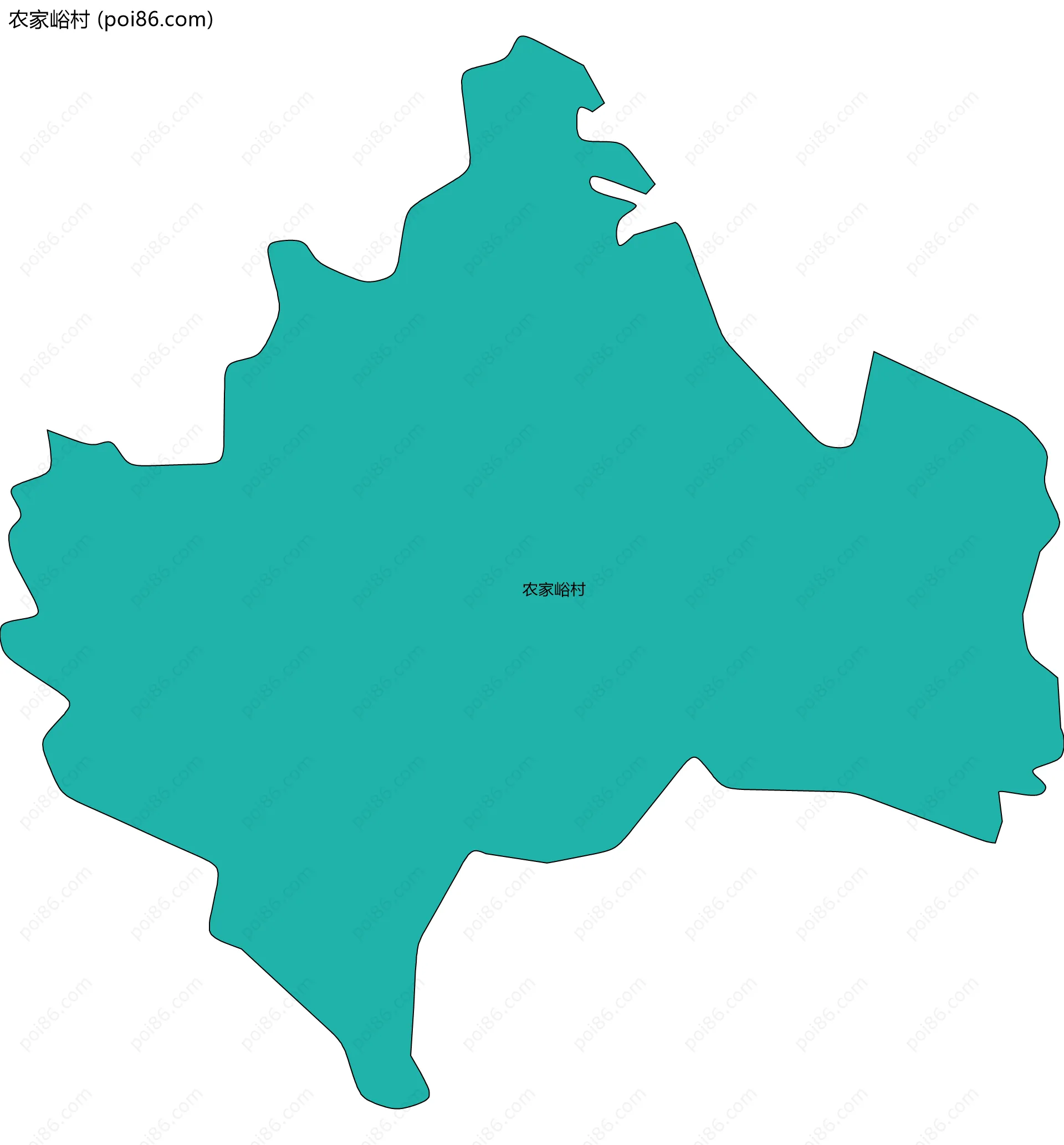 农家峪村边界地图