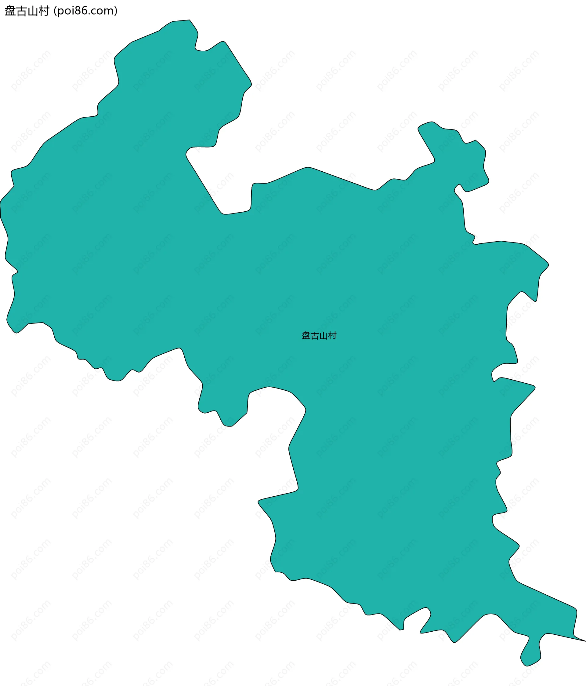 盘古山村边界地图