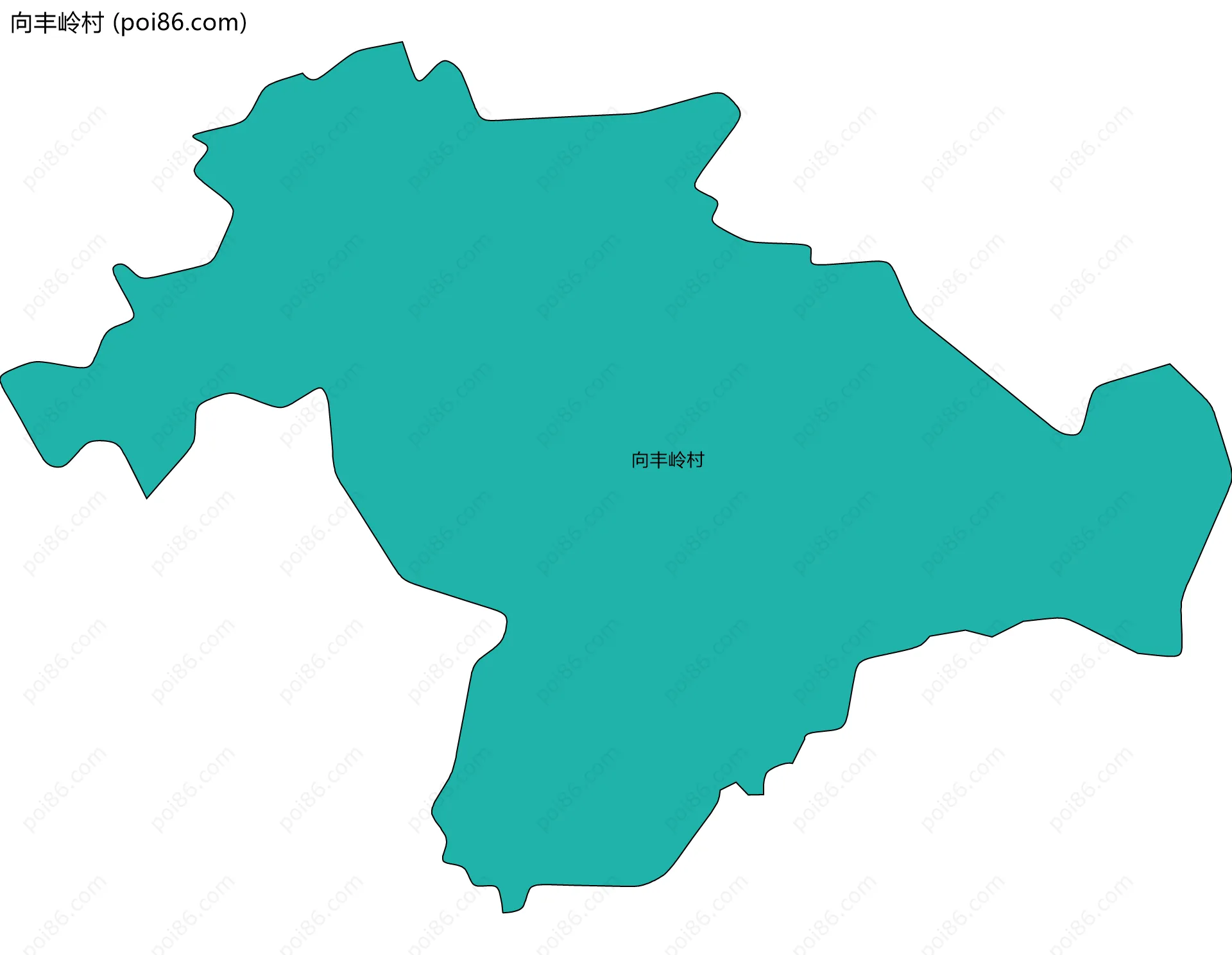 向丰岭村边界地图