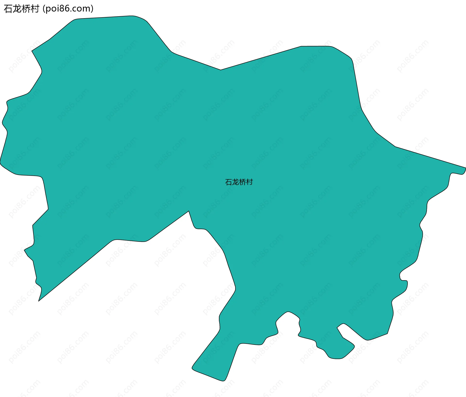 石龙桥村边界地图