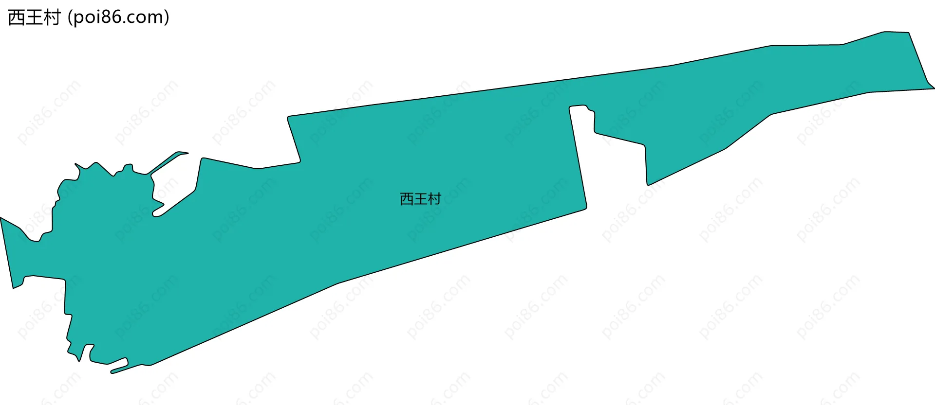 西王村边界地图