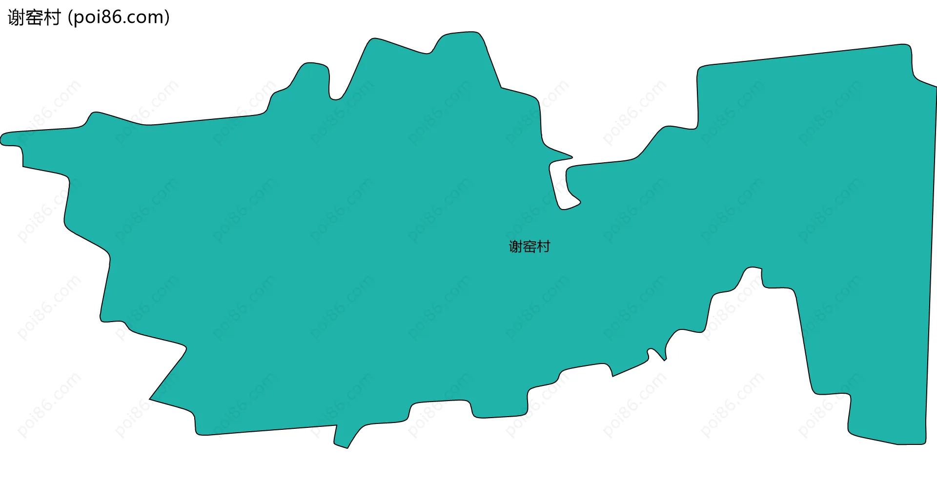 谢窑村边界地图