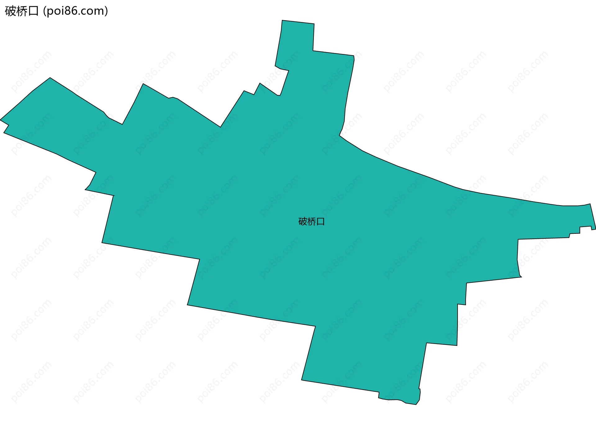 破桥口边界地图