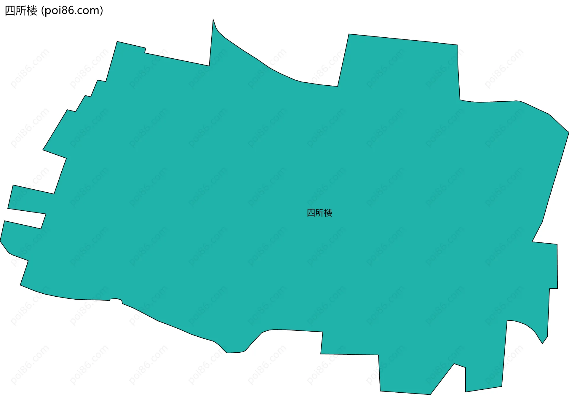 四所楼边界地图