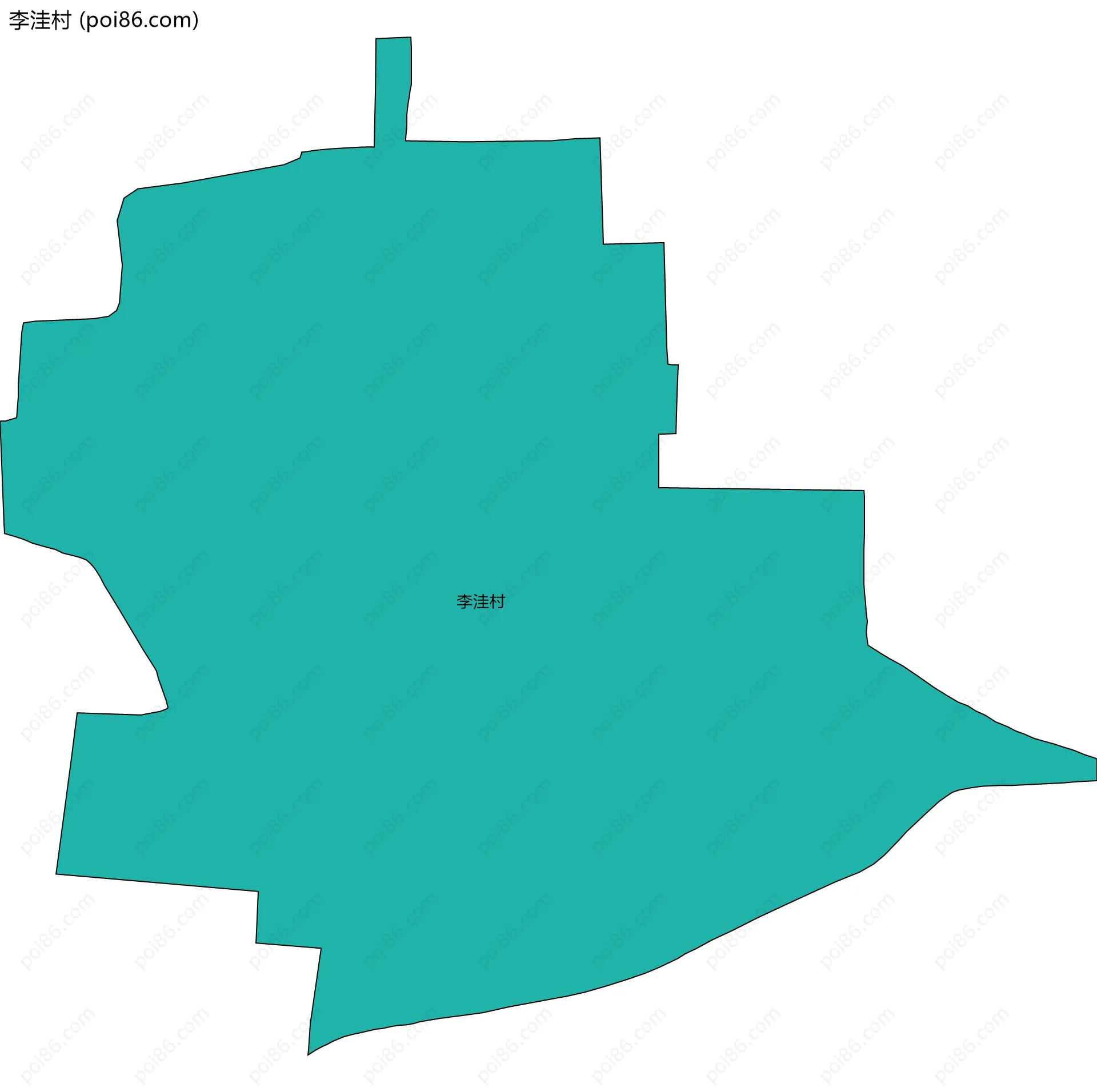 李洼村边界地图