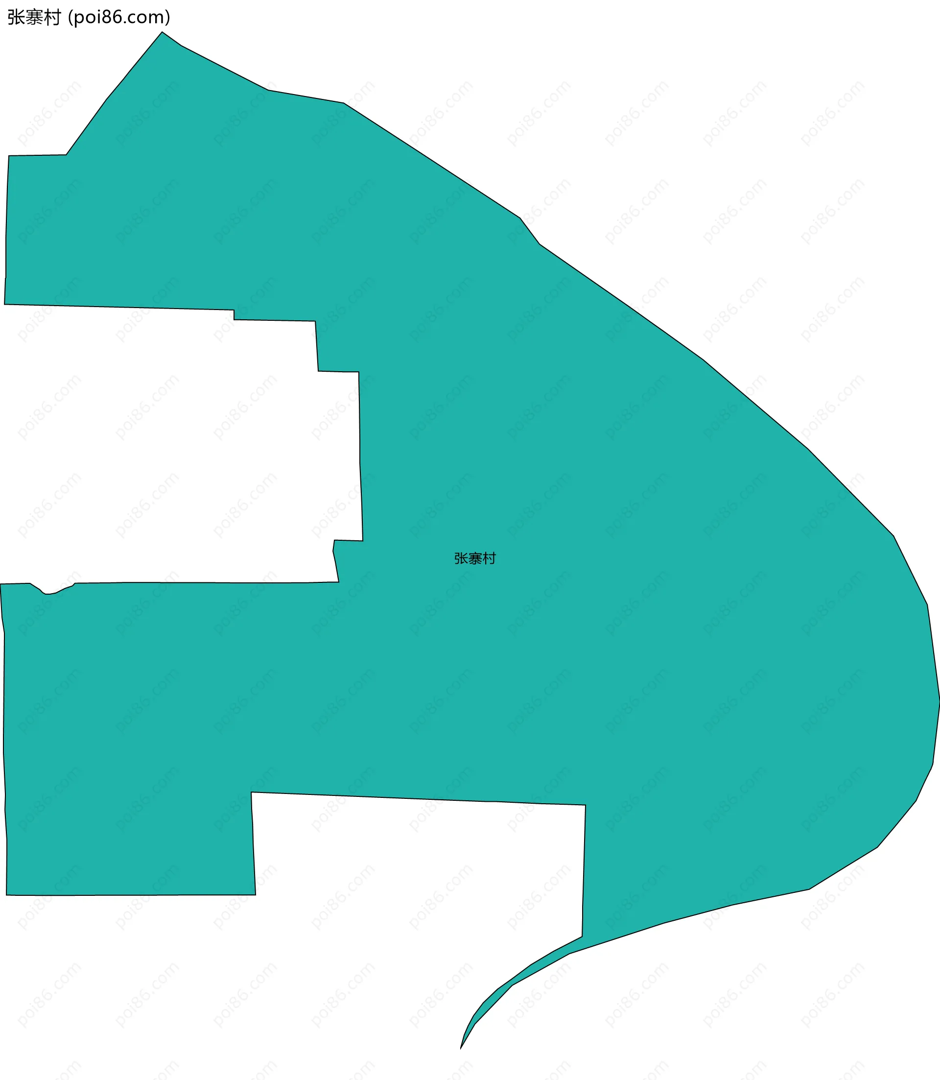 张寨村边界地图