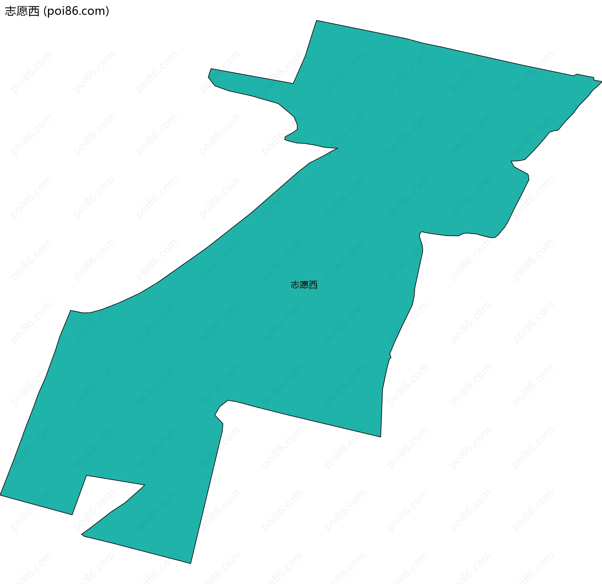志愿西边界地图
