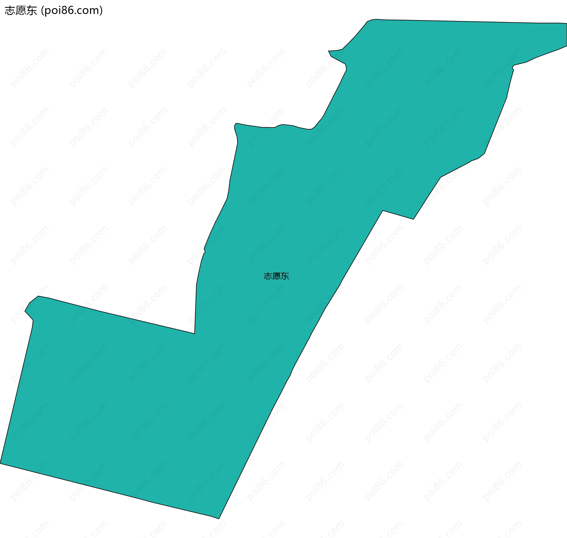 志愿东边界地图