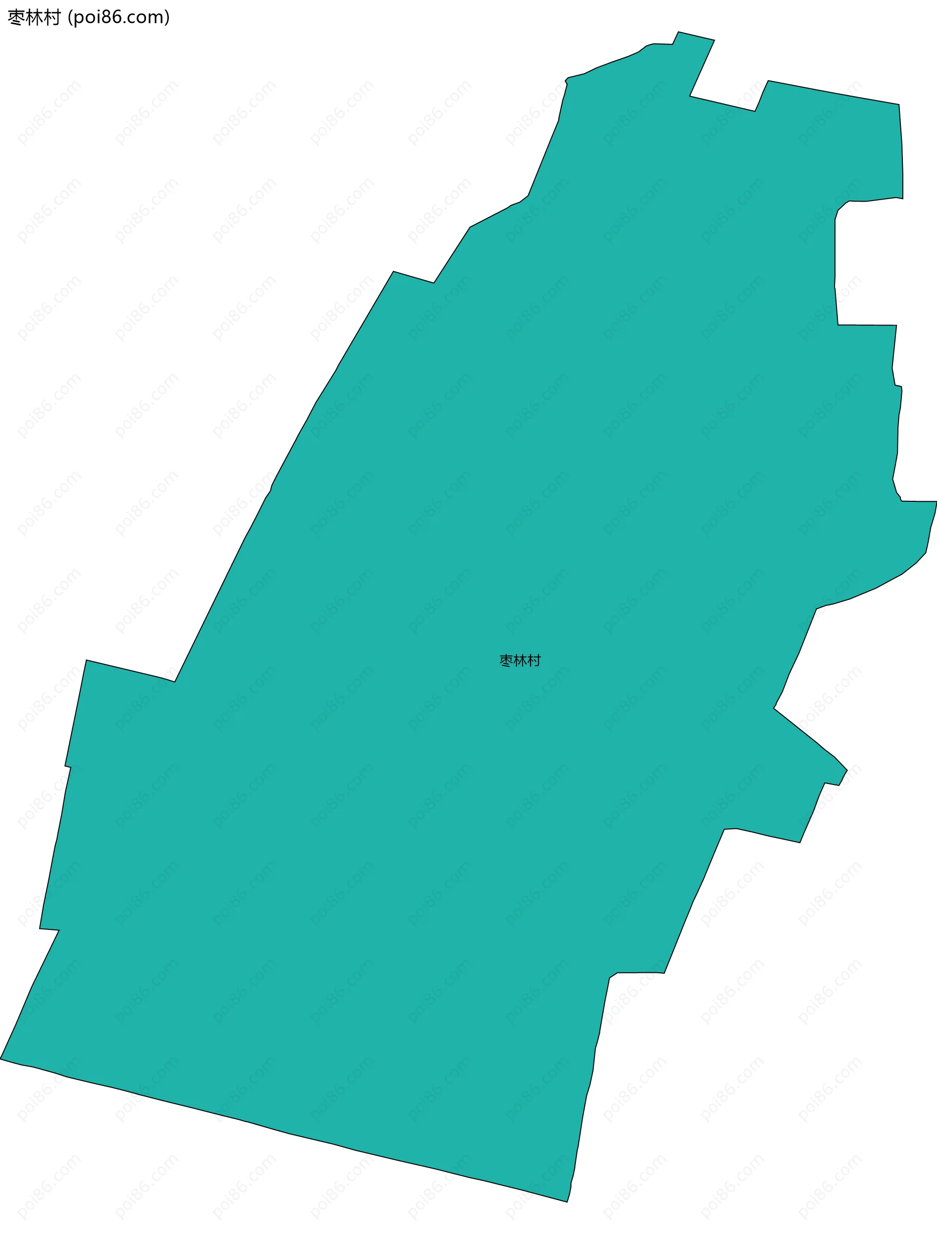 枣林村边界地图