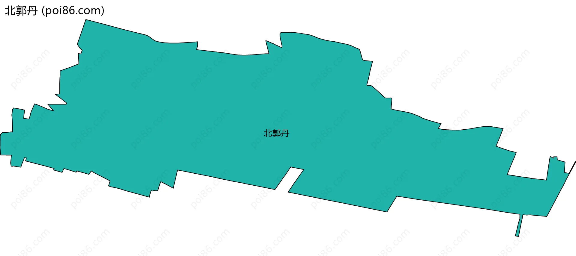 北郭丹边界地图