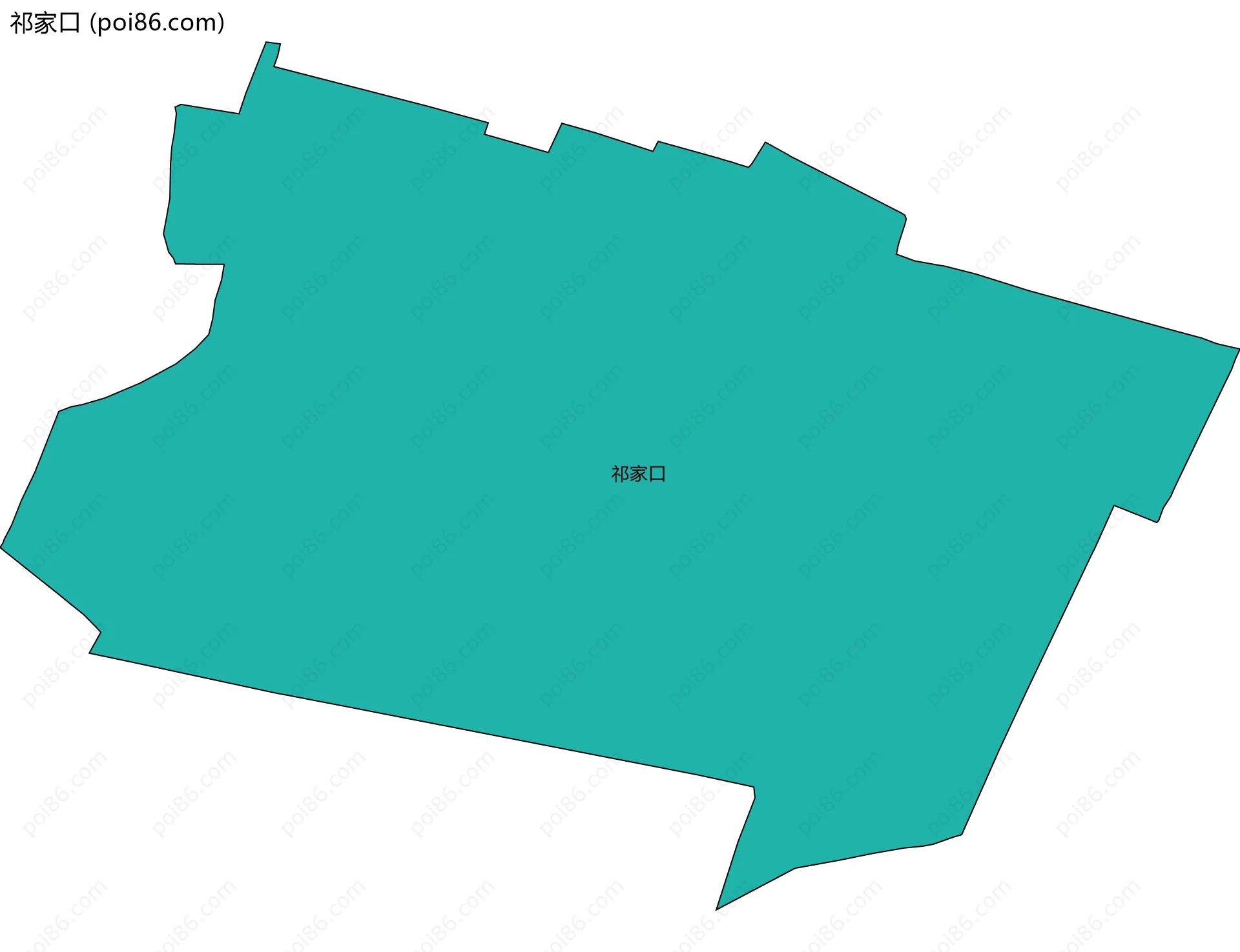 祁家口边界地图