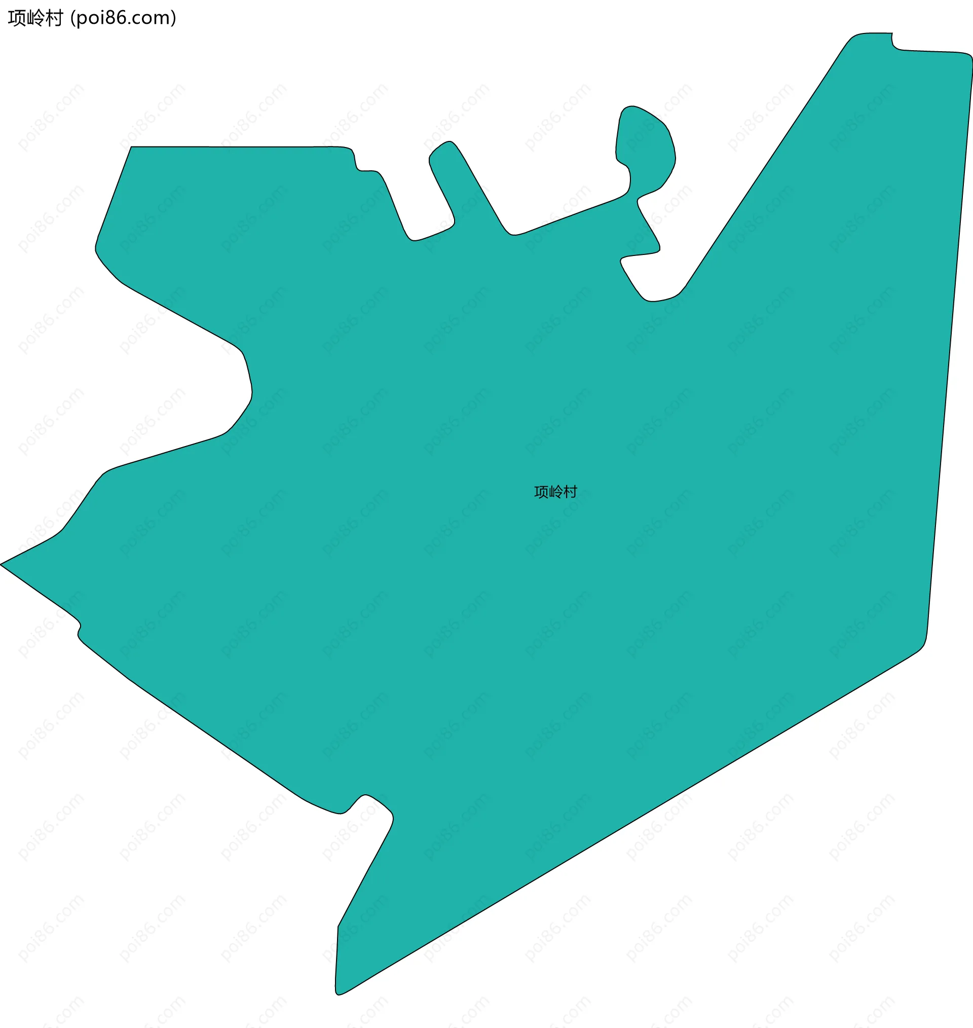 项岭村边界地图