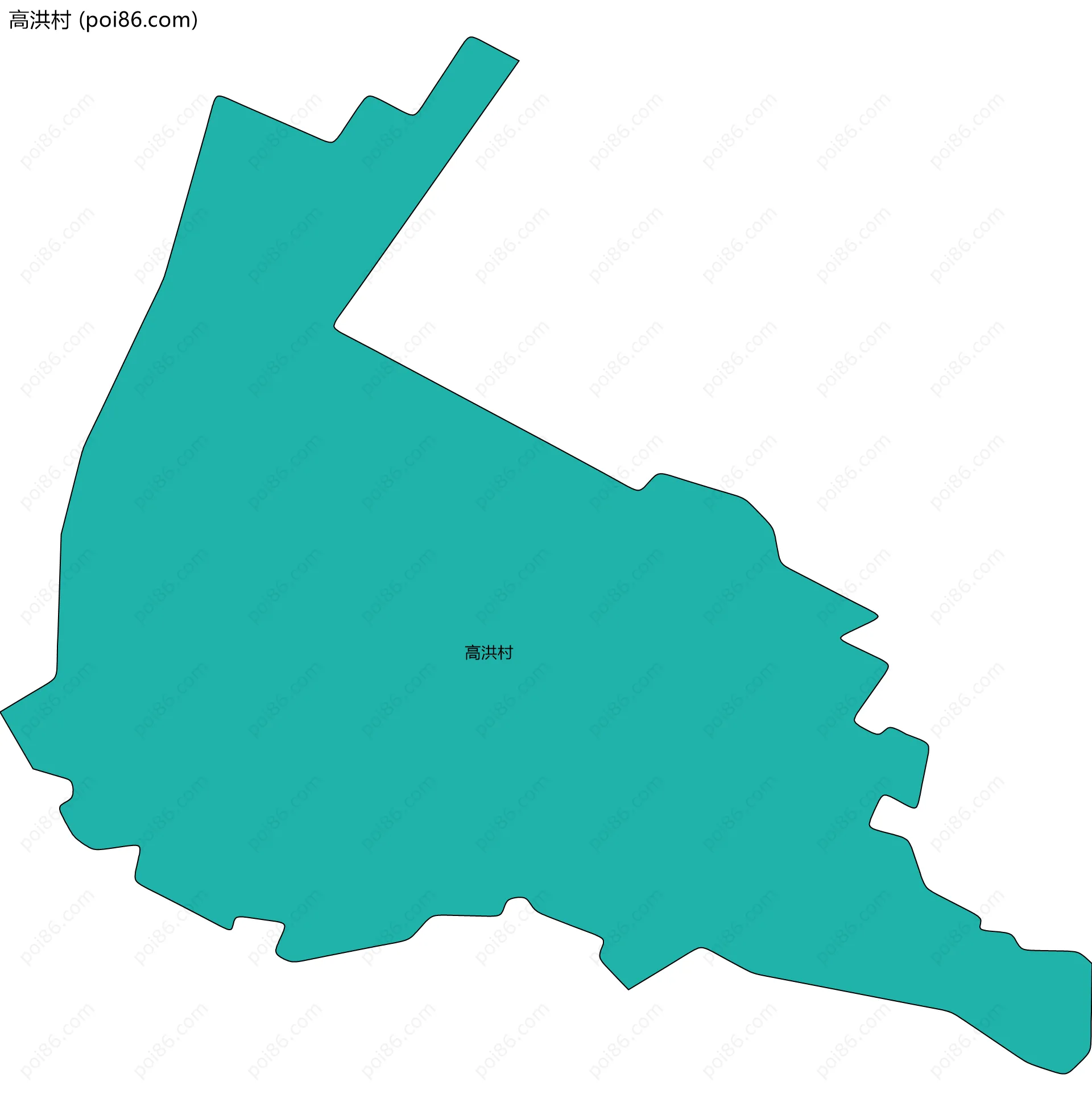 高洪村边界地图