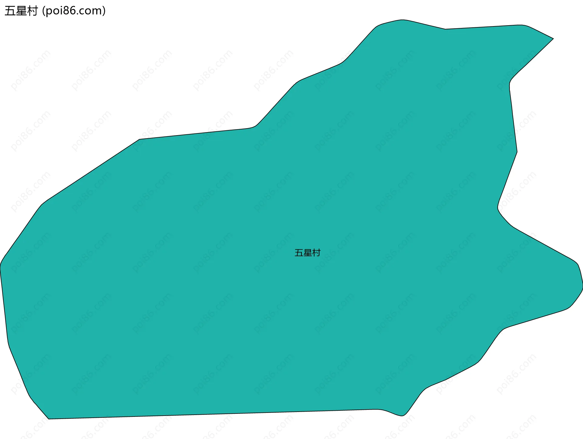 五星村边界地图