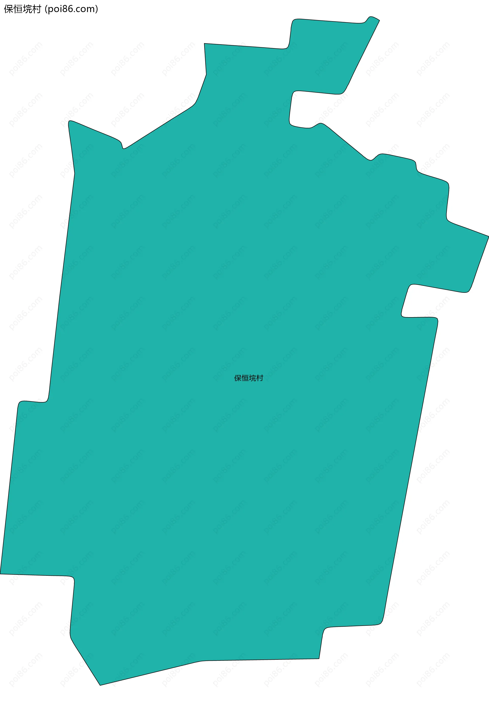 保恒垸村边界地图