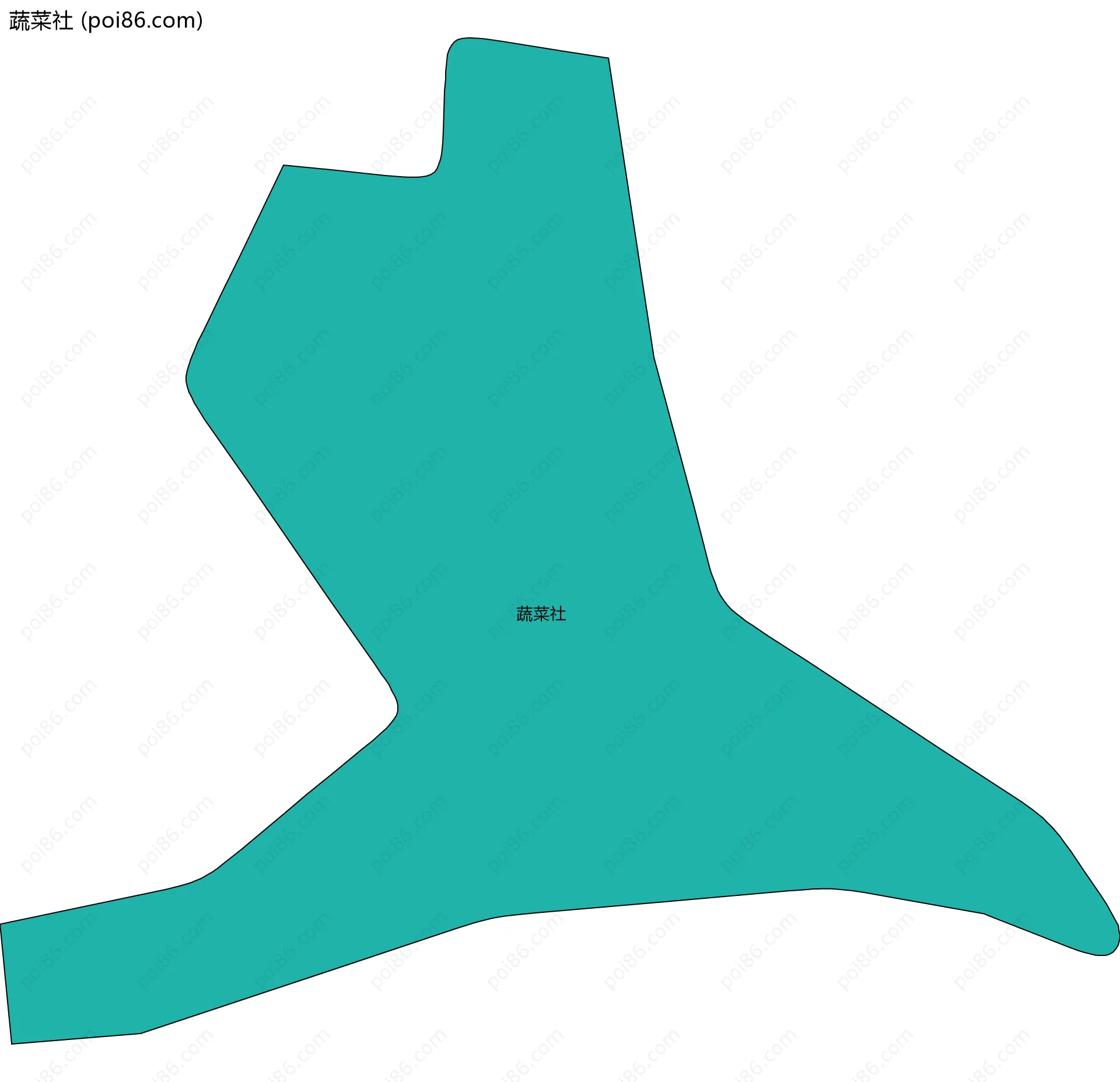 蔬菜社边界地图