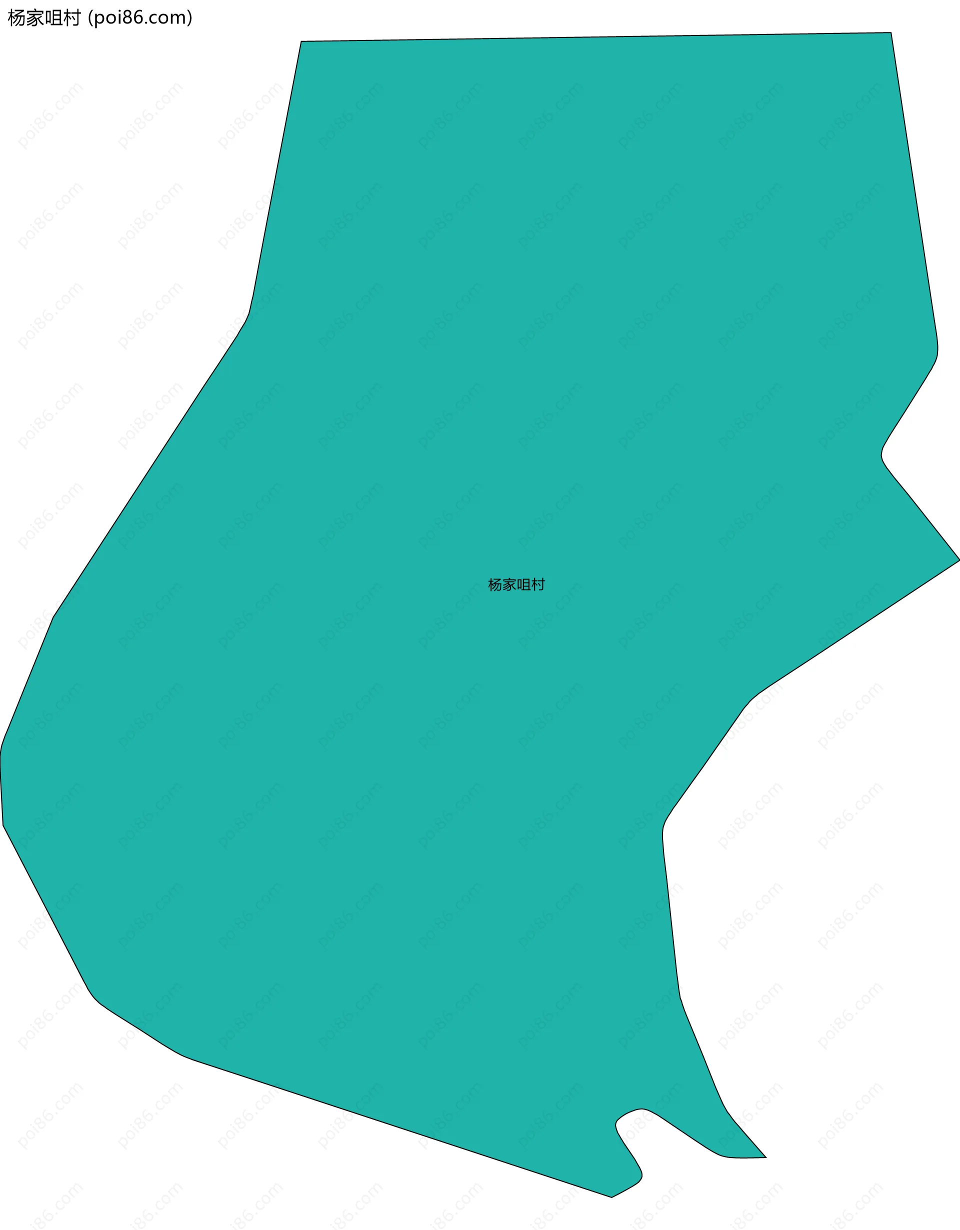 杨家咀村边界地图