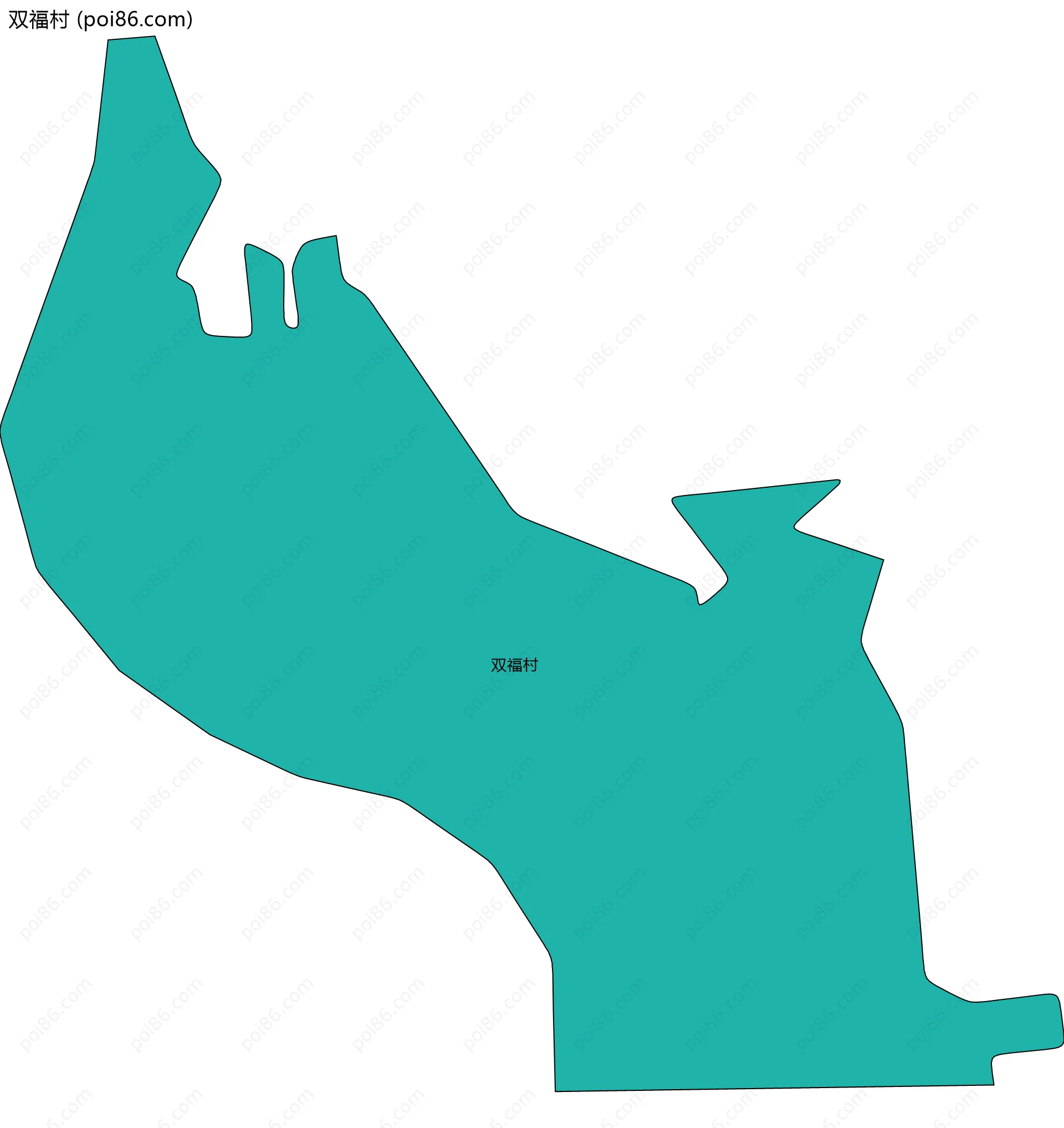 双福村边界地图