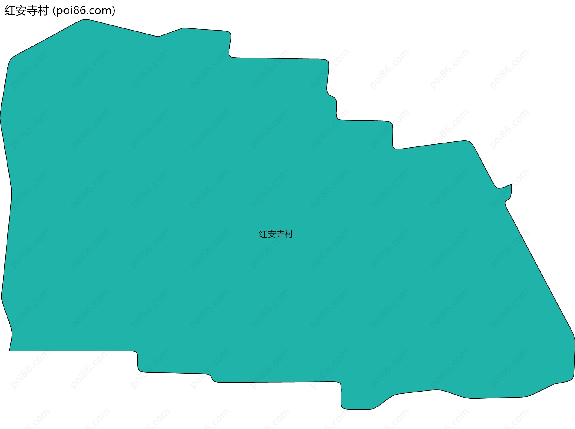 红安寺村边界地图