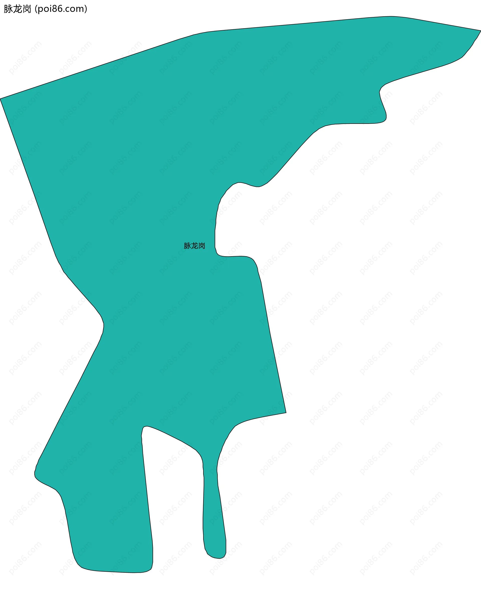 脉龙岗边界地图