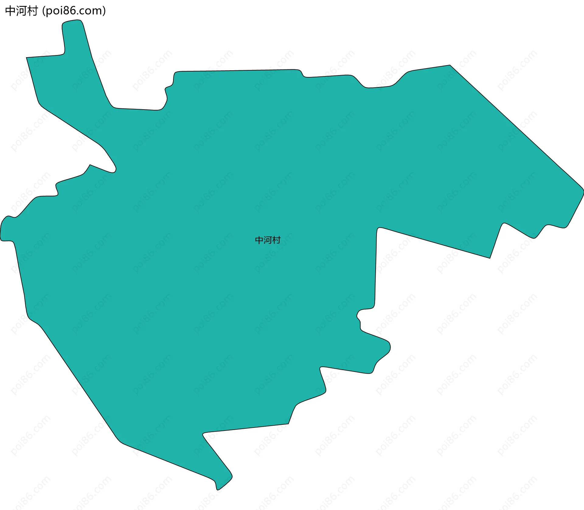 中河村边界地图