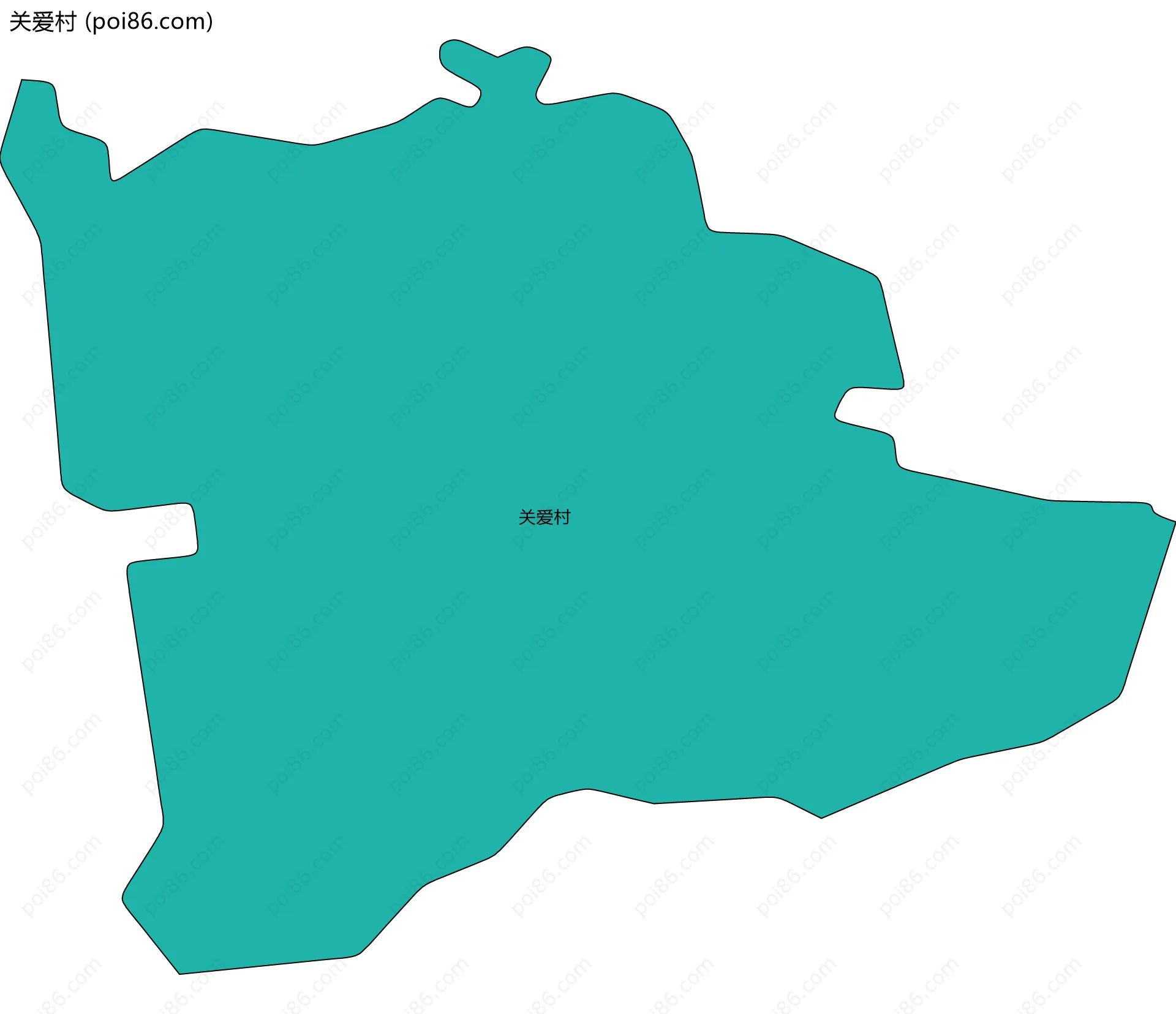 关爱村边界地图