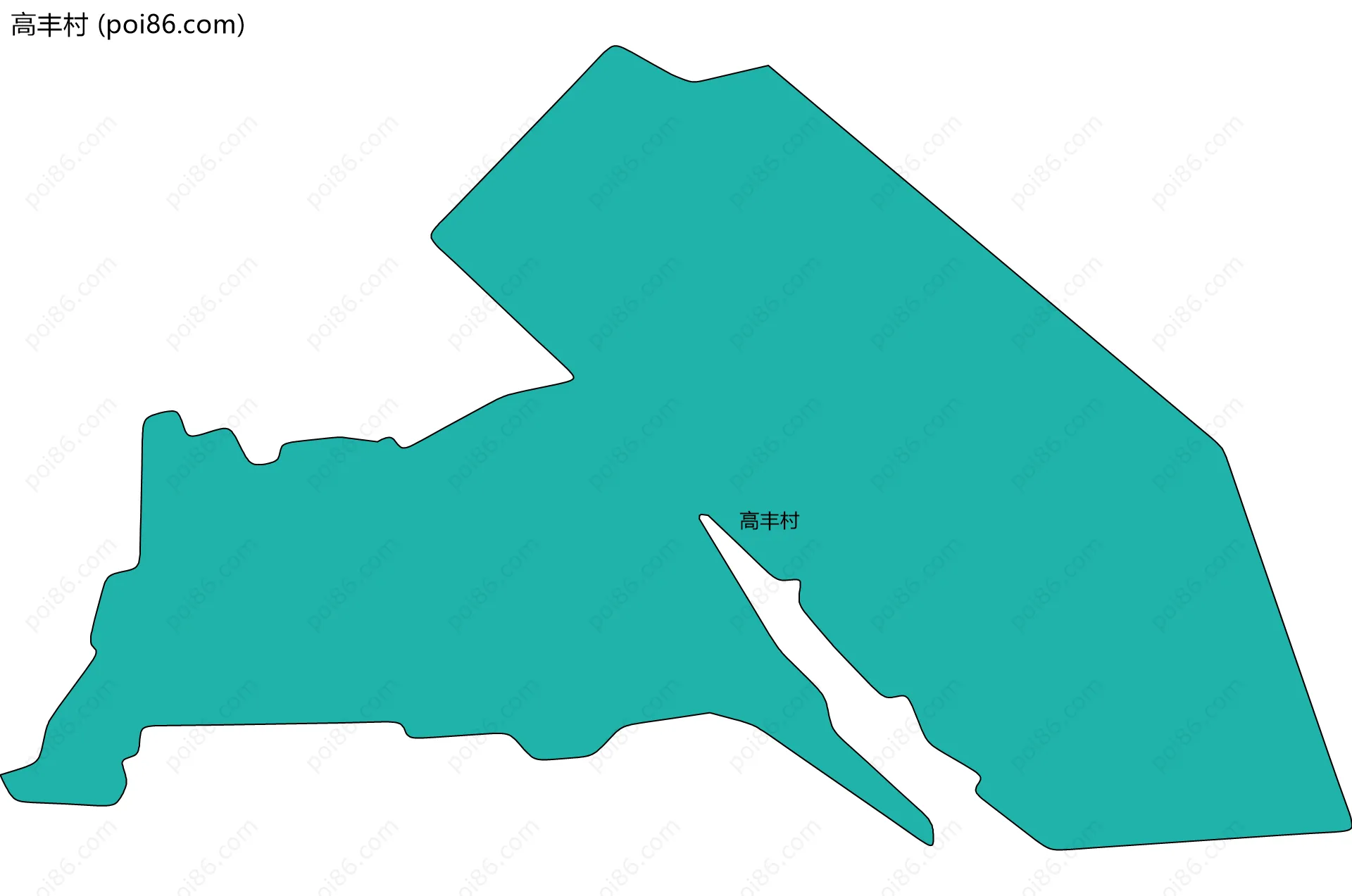 高丰村边界地图