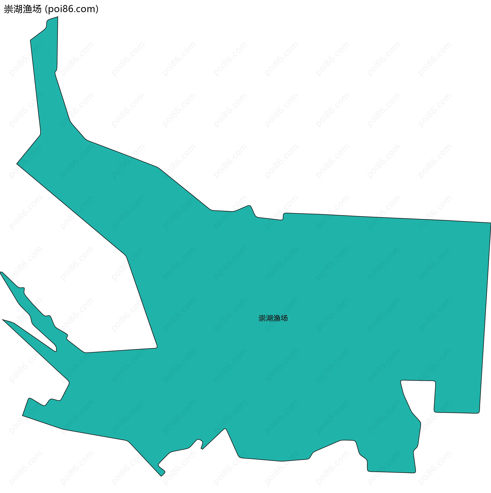 崇湖渔场边界地图