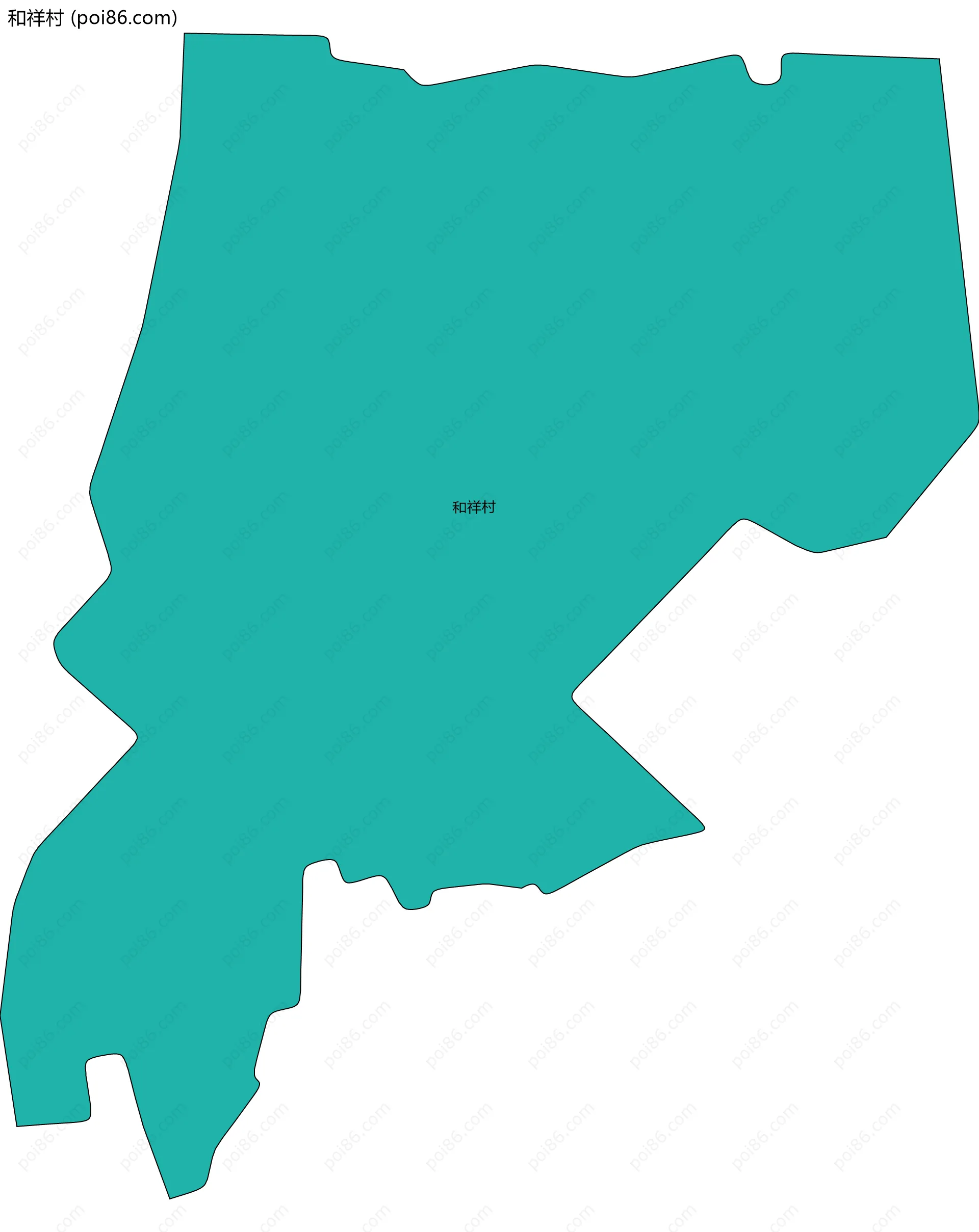 和祥村边界地图