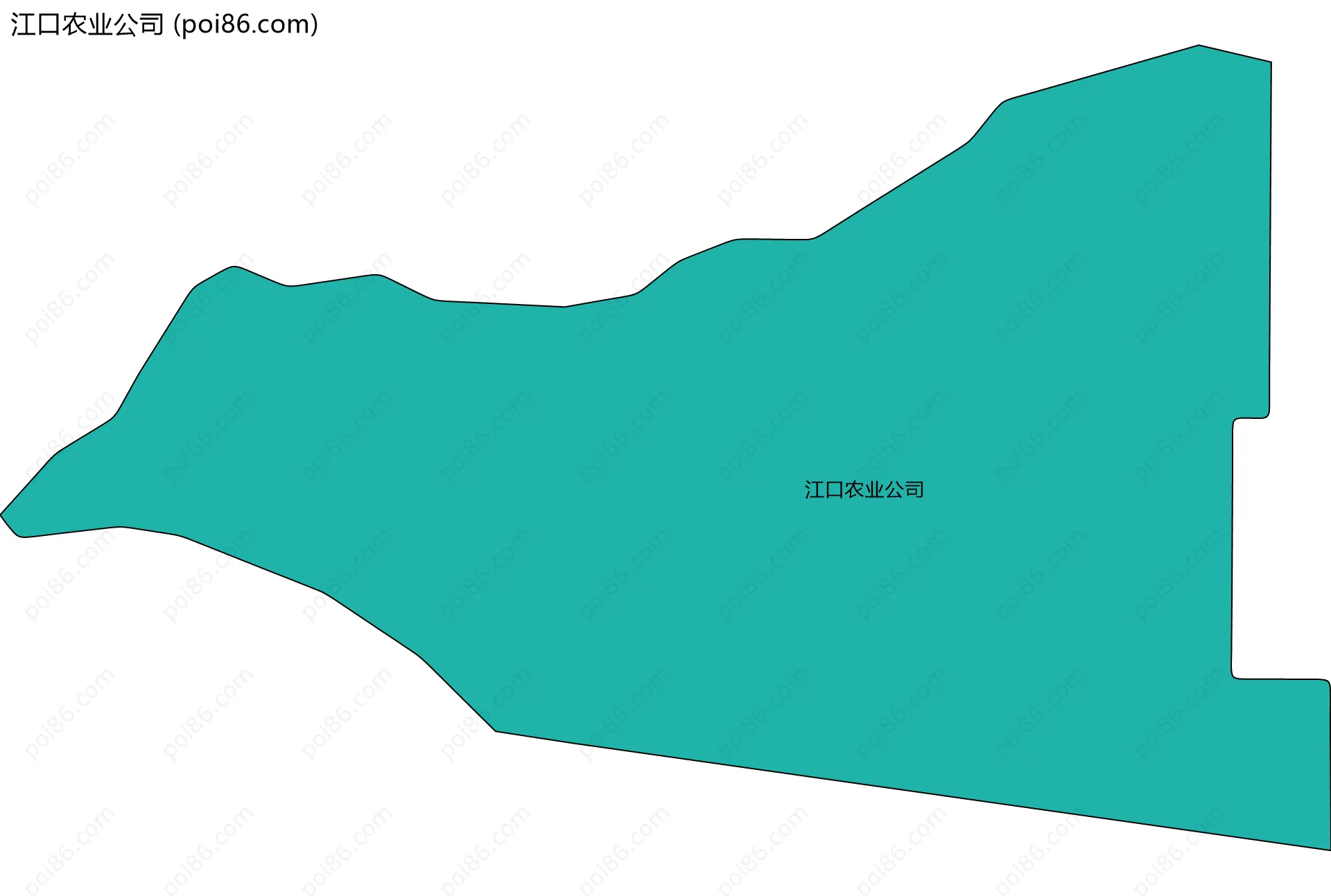 江口农业公司边界地图