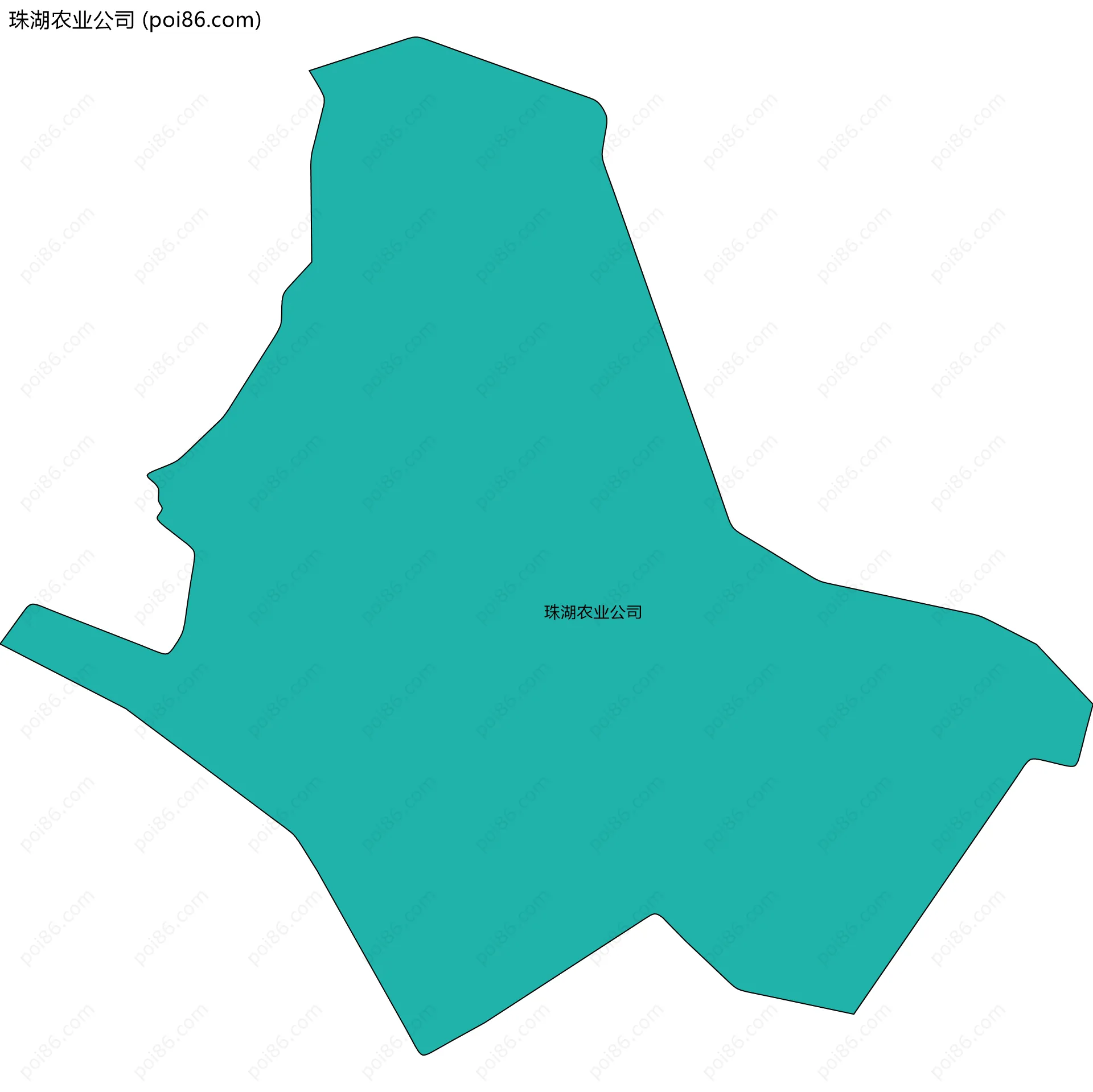 珠湖农业公司边界地图