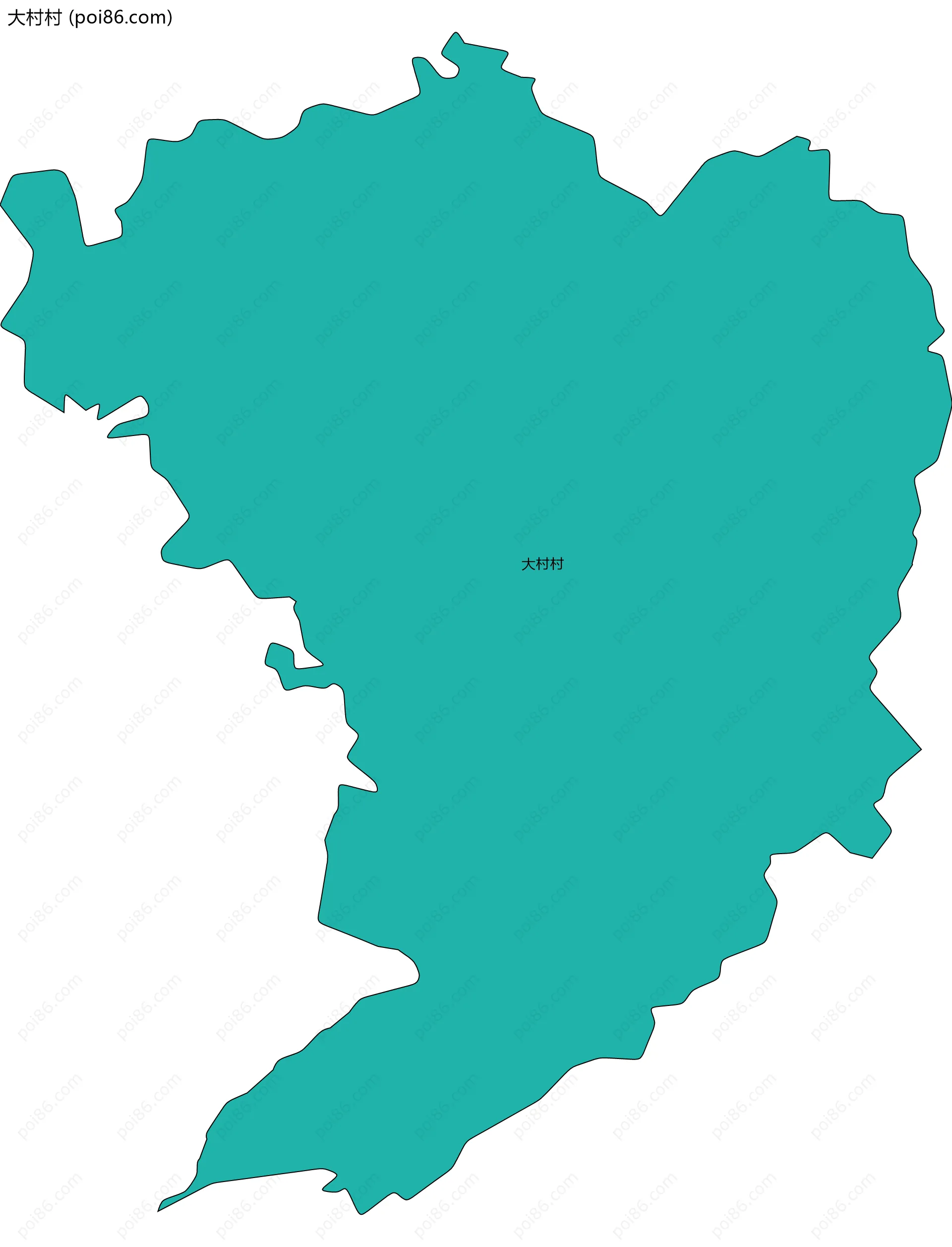 大村村边界地图