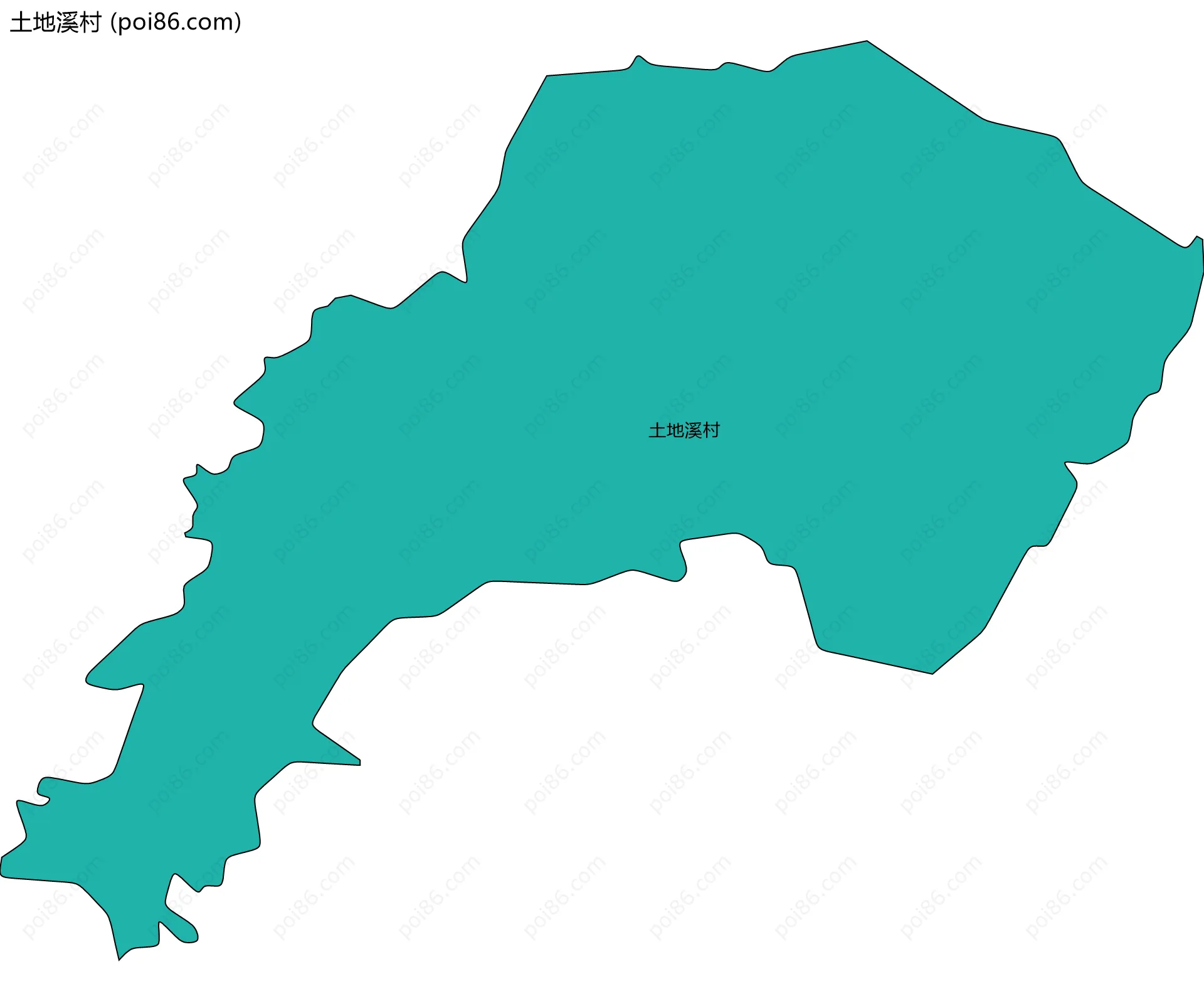 土地溪村边界地图