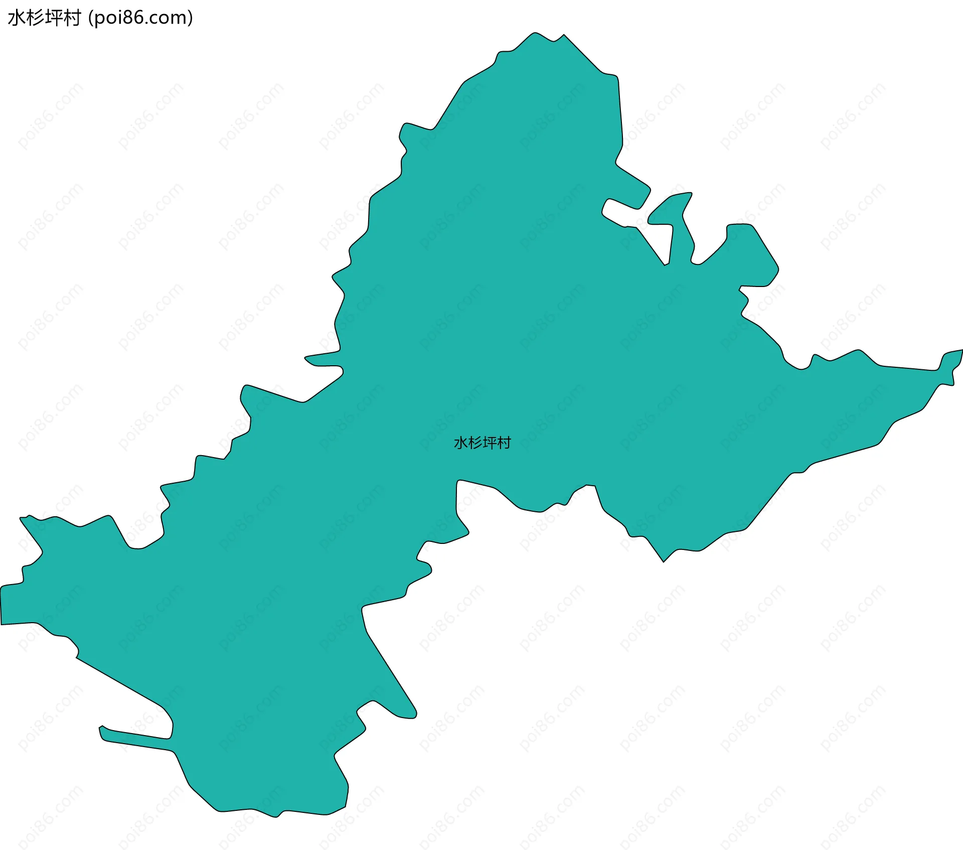 水杉坪村边界地图