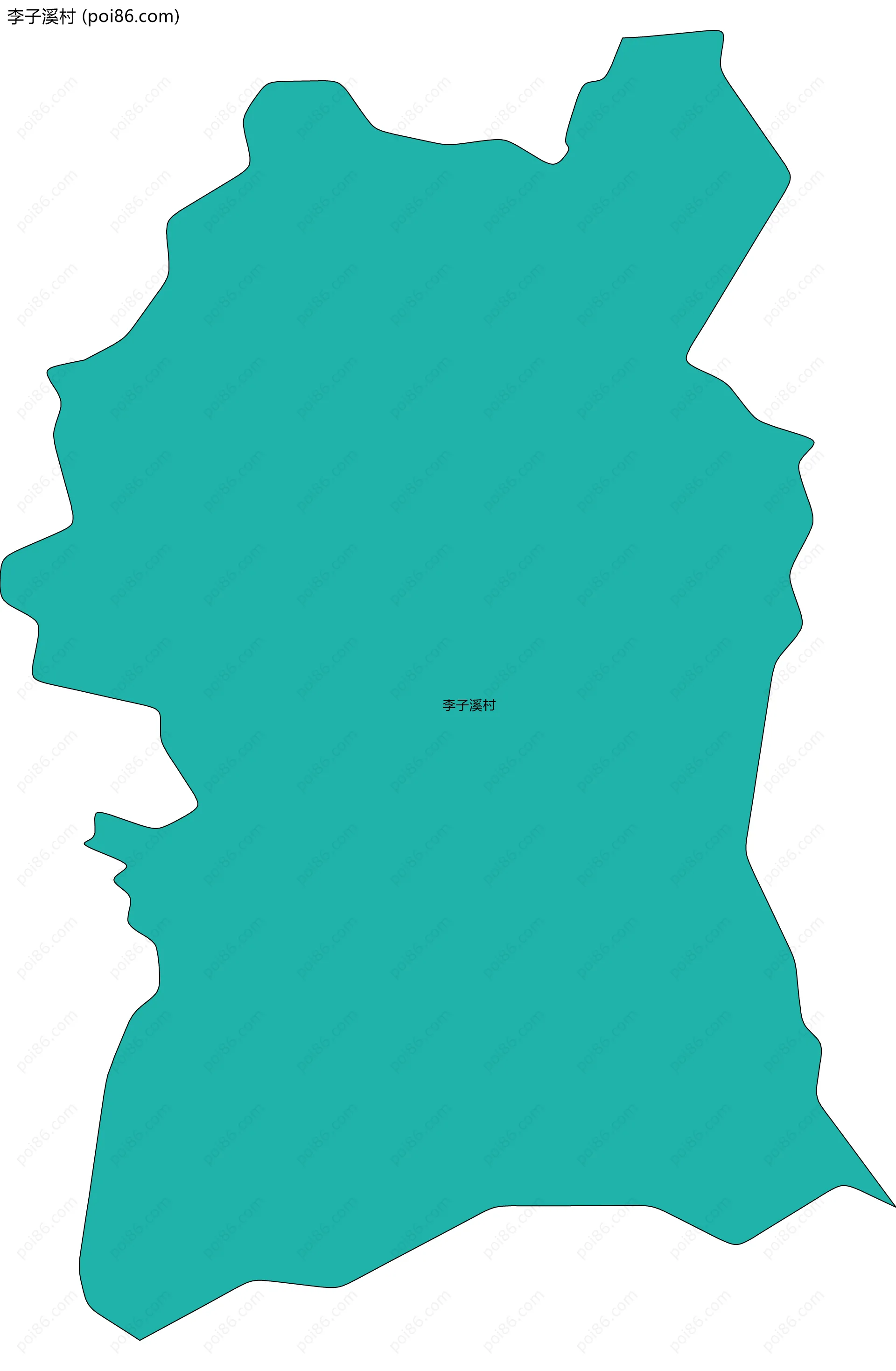 李子溪村边界地图