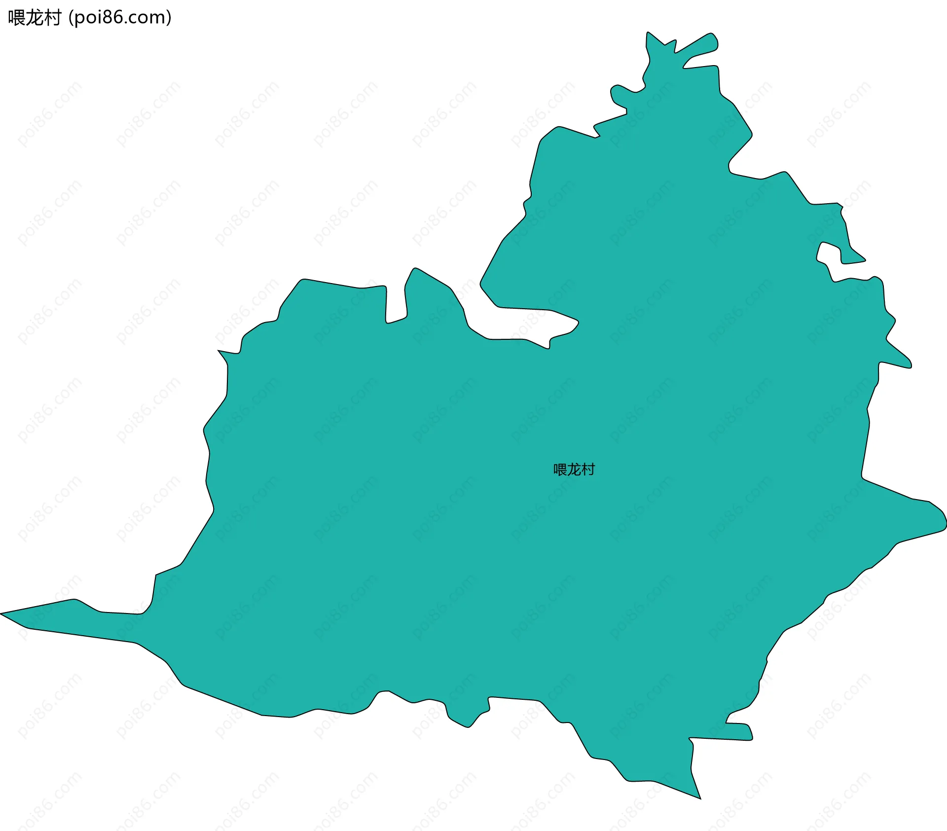 喂龙村边界地图