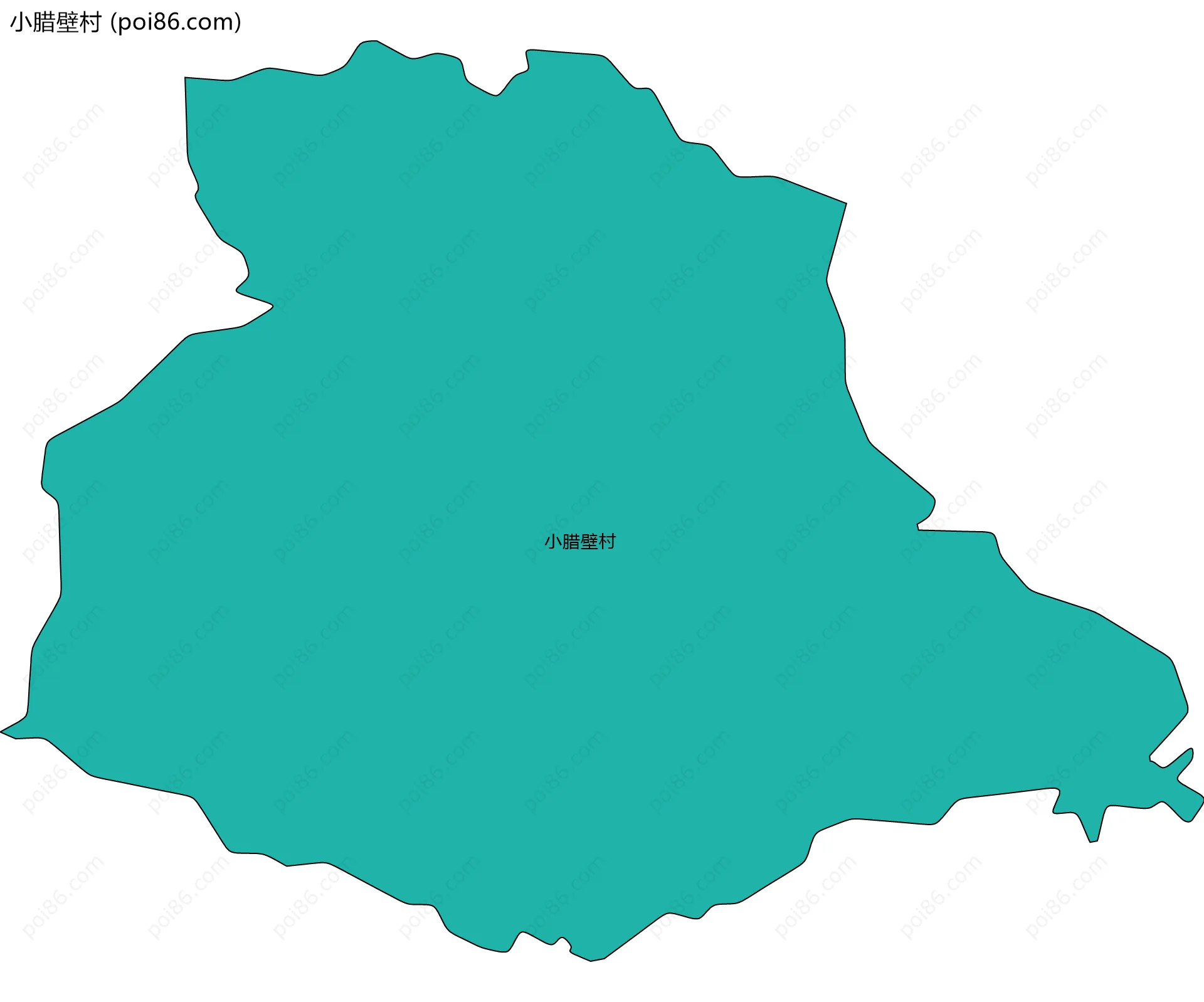 小腊壁村边界地图