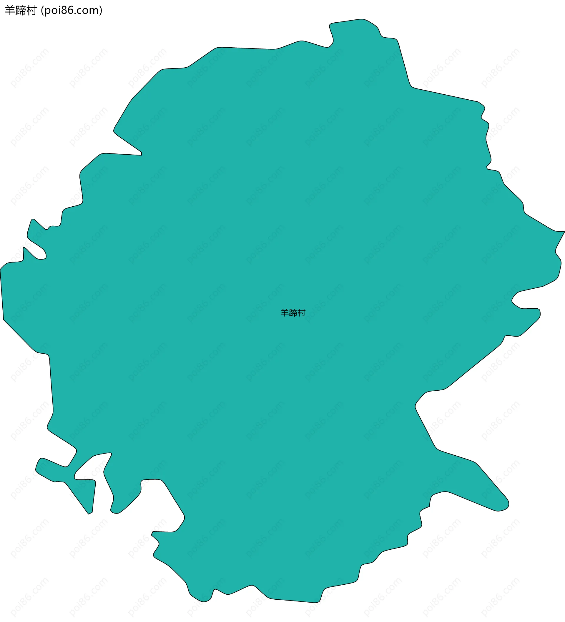 羊蹄村边界地图