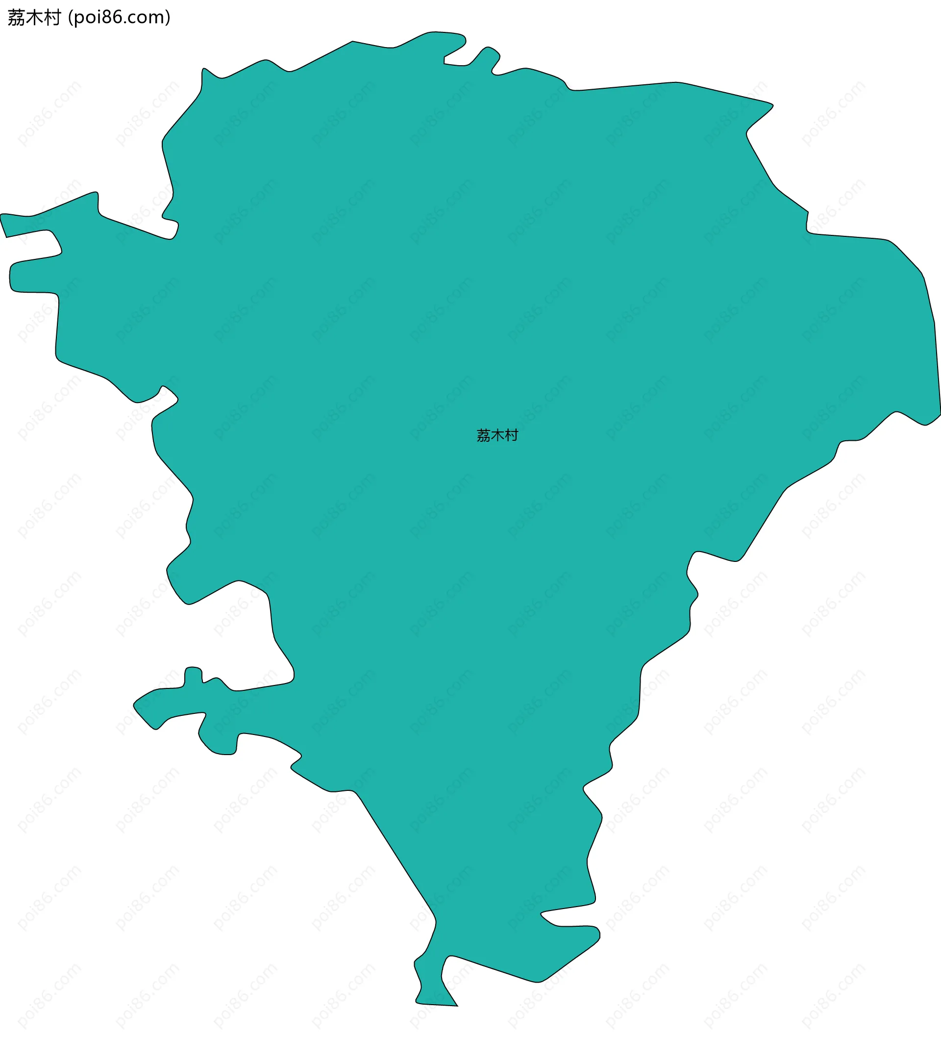 荔木村边界地图