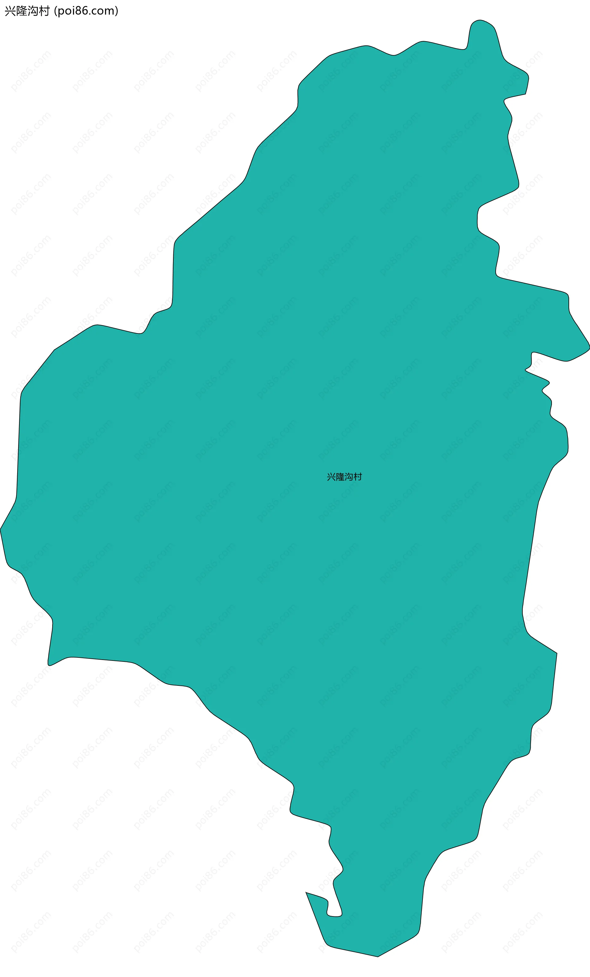 兴隆沟村边界地图