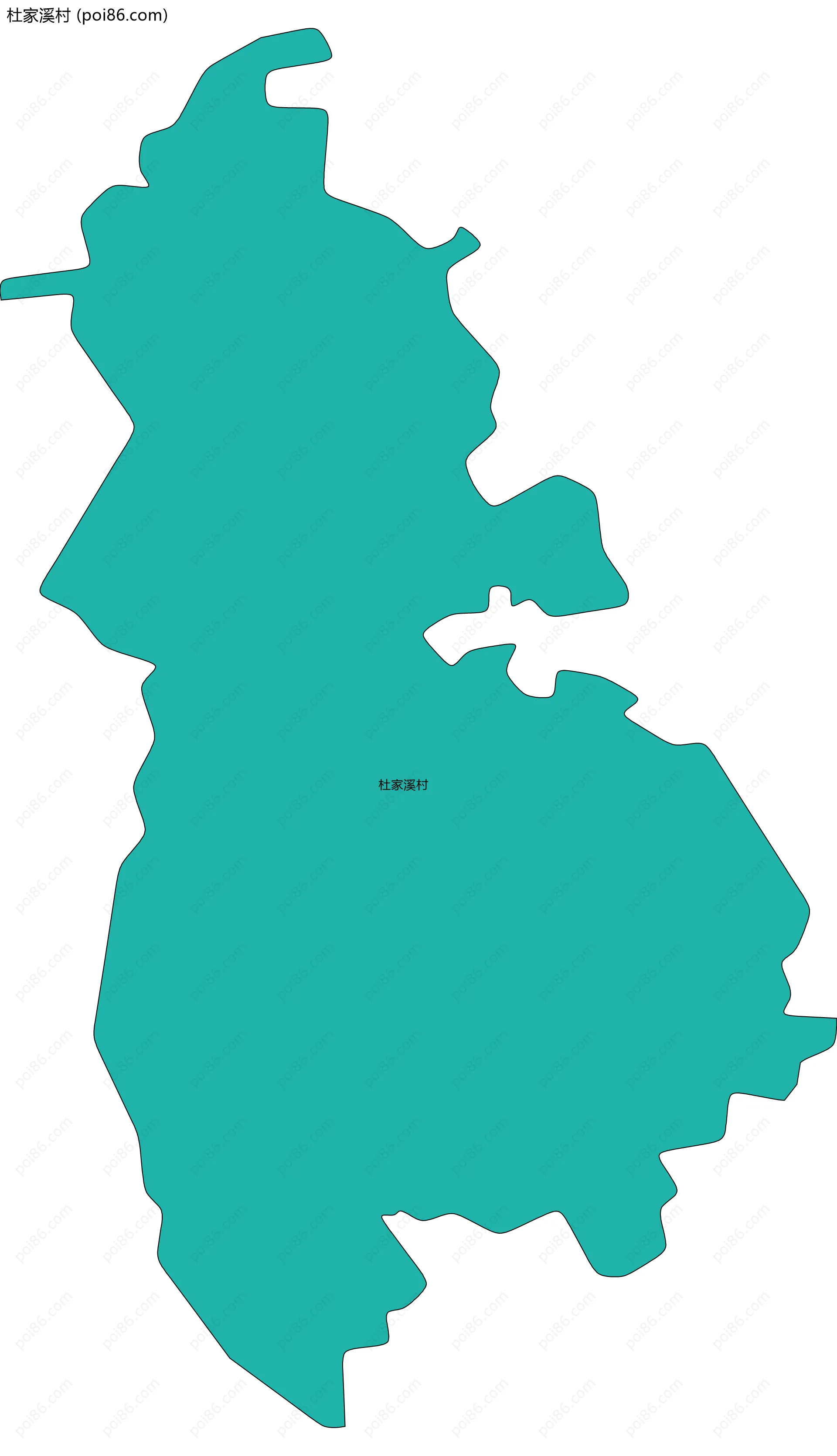 杜家溪村边界地图