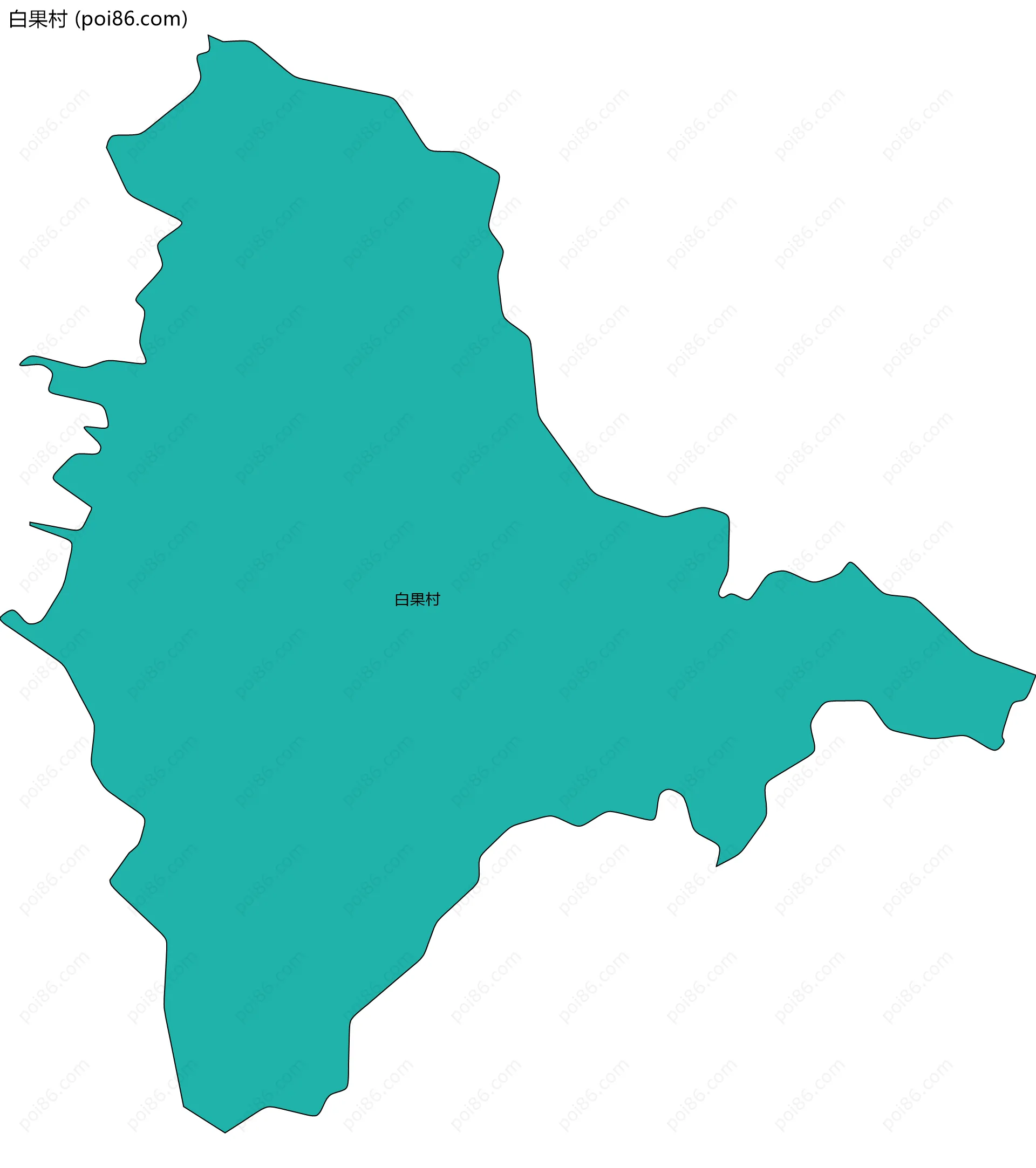 白果村边界地图