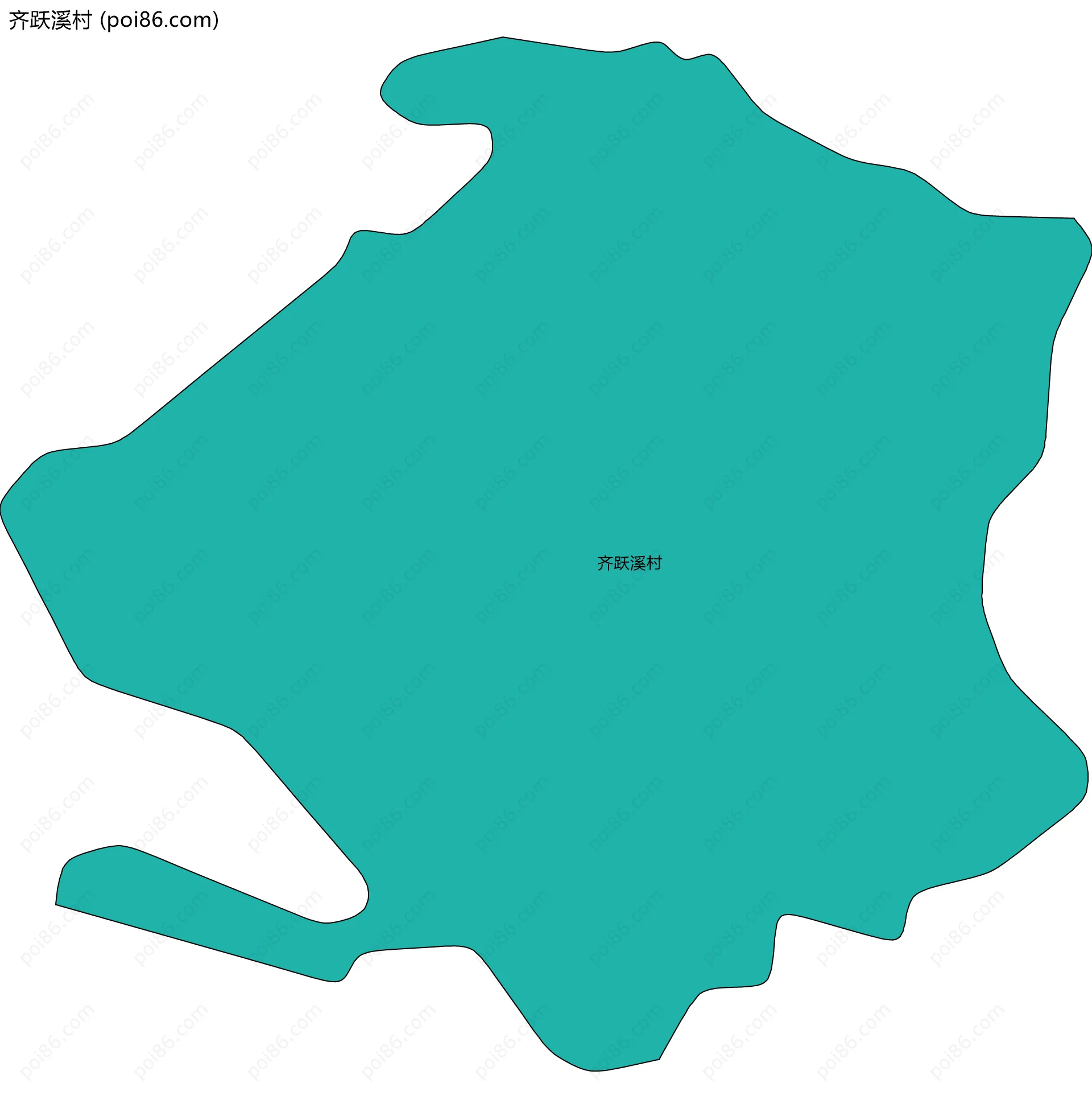 齐跃溪村边界地图